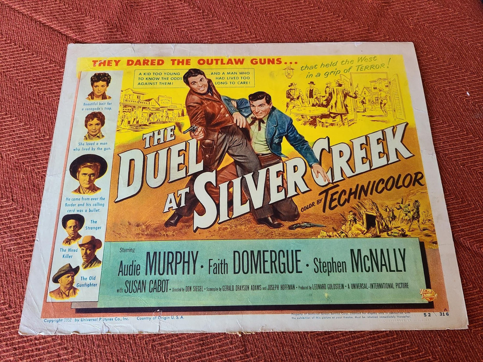 Duel At Silver Creek 1954 Western Lobby Cards