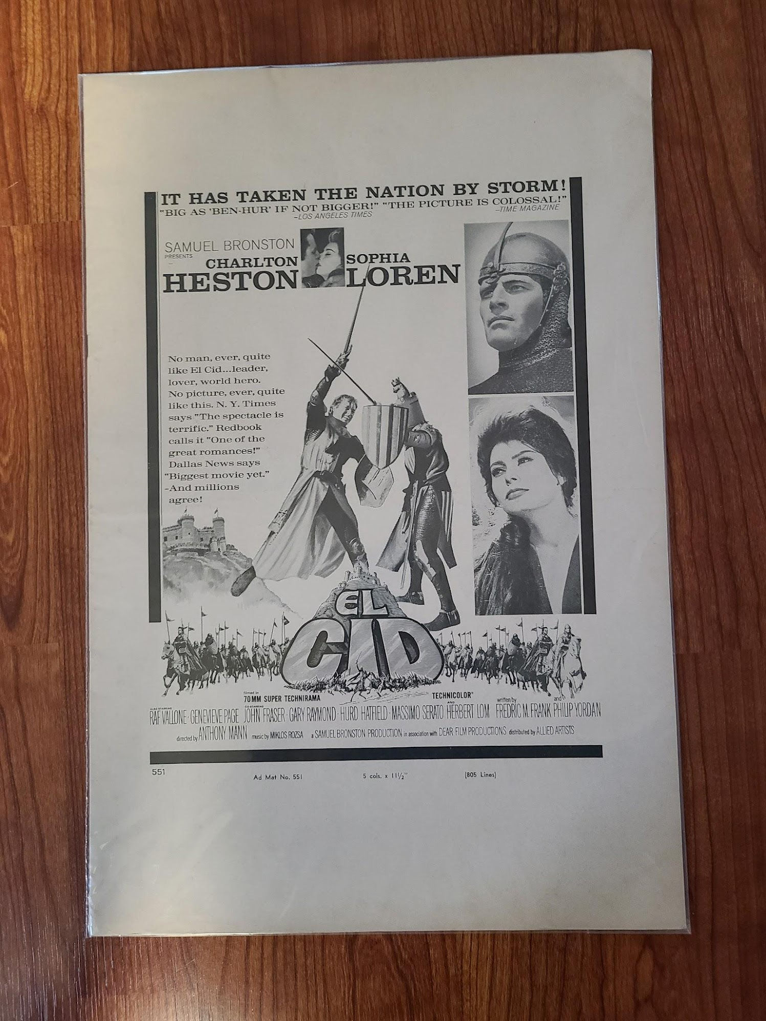 El Cid 1961 Press Books