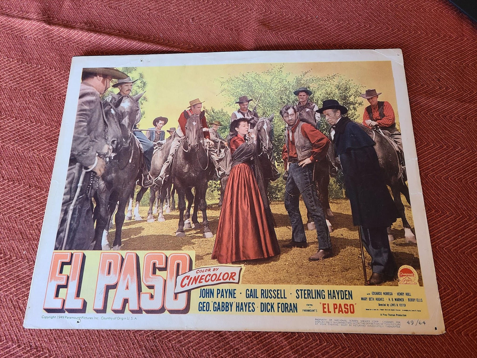 El Paso 1949 Western Lobby Cards