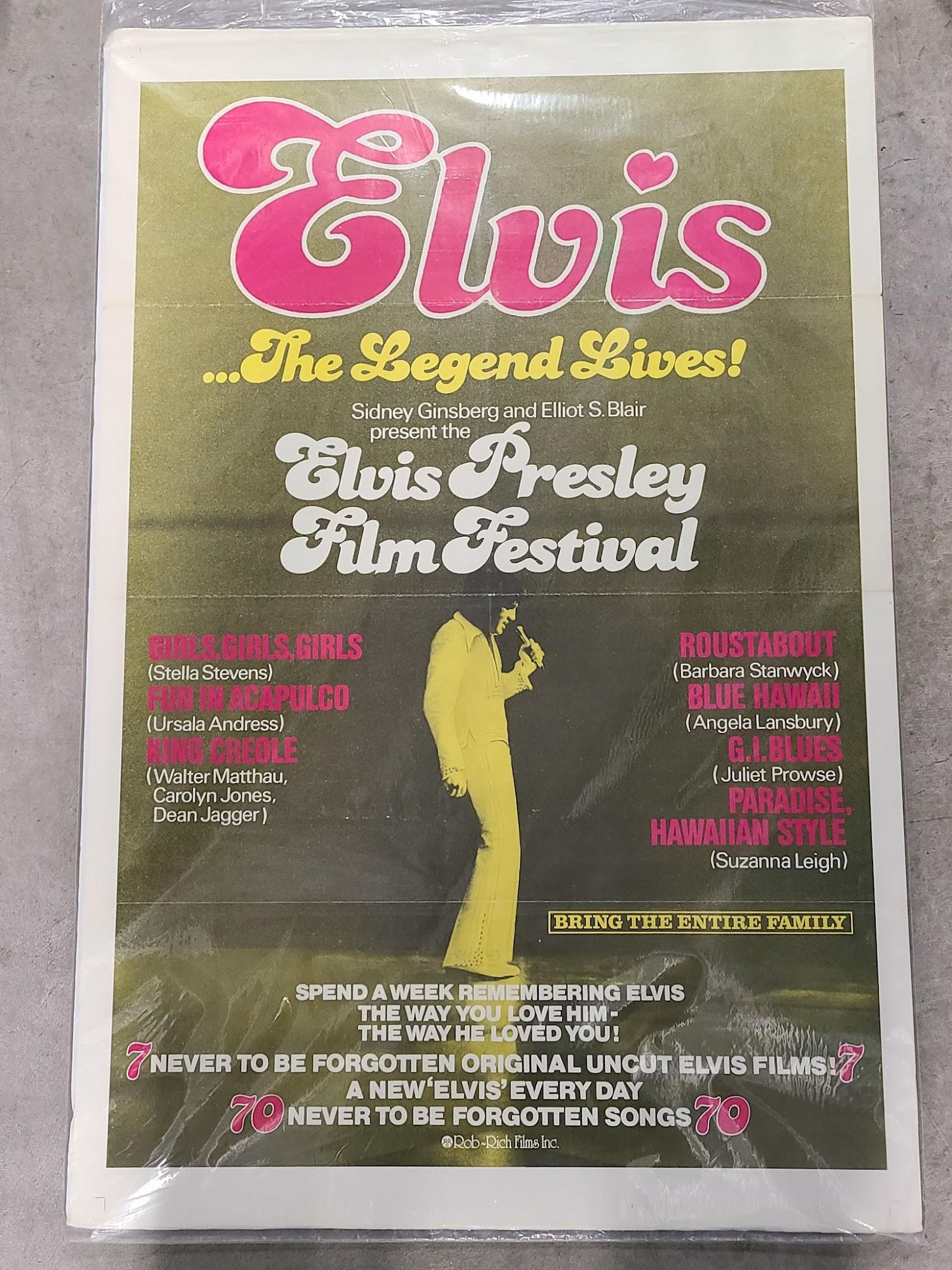 Elvis Presley Film Festival 1970's 1 Sheets/US