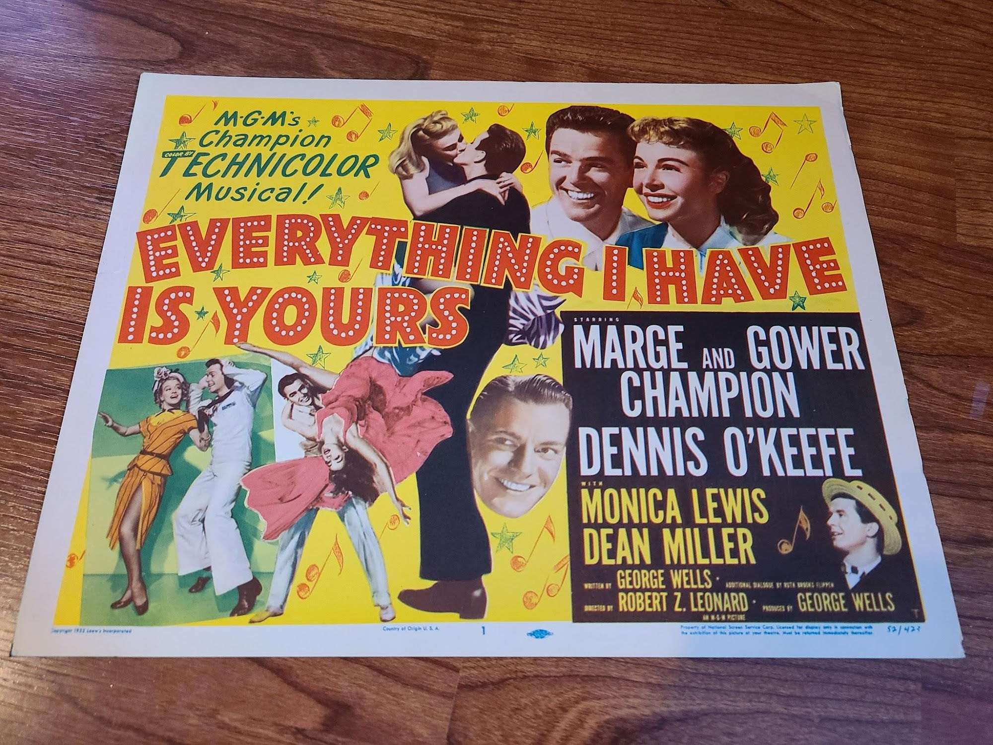 Everything I Have Is Yours 1952 Title Cards