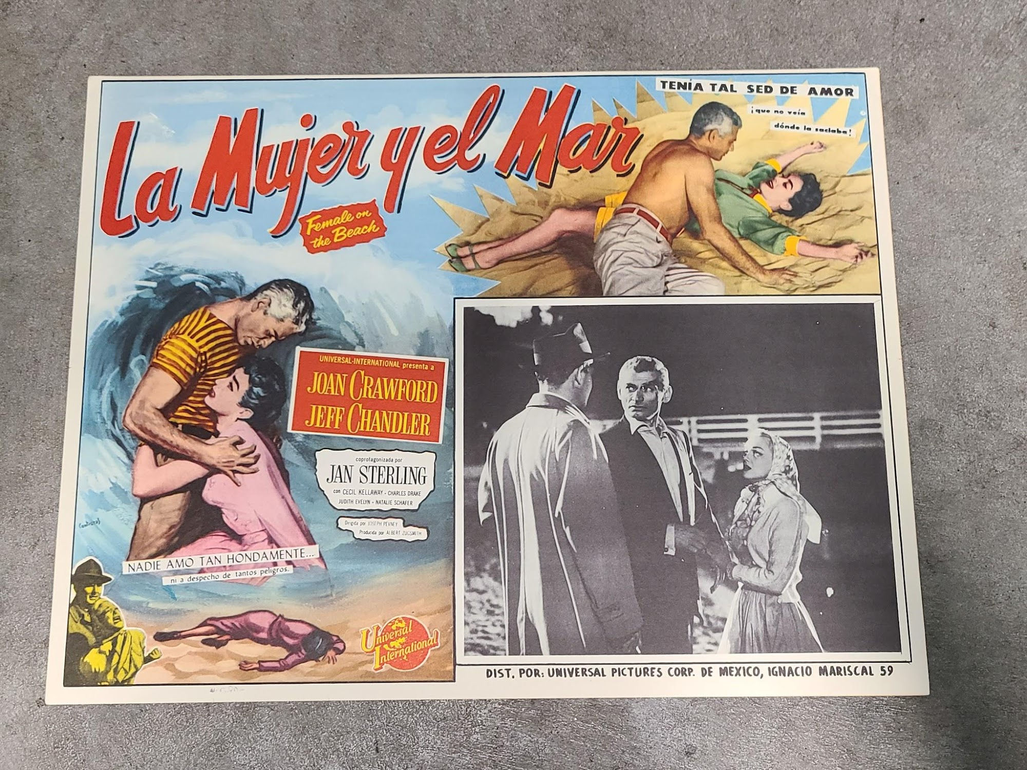 Female On The Beach 1955 Mexican Lobby Cards