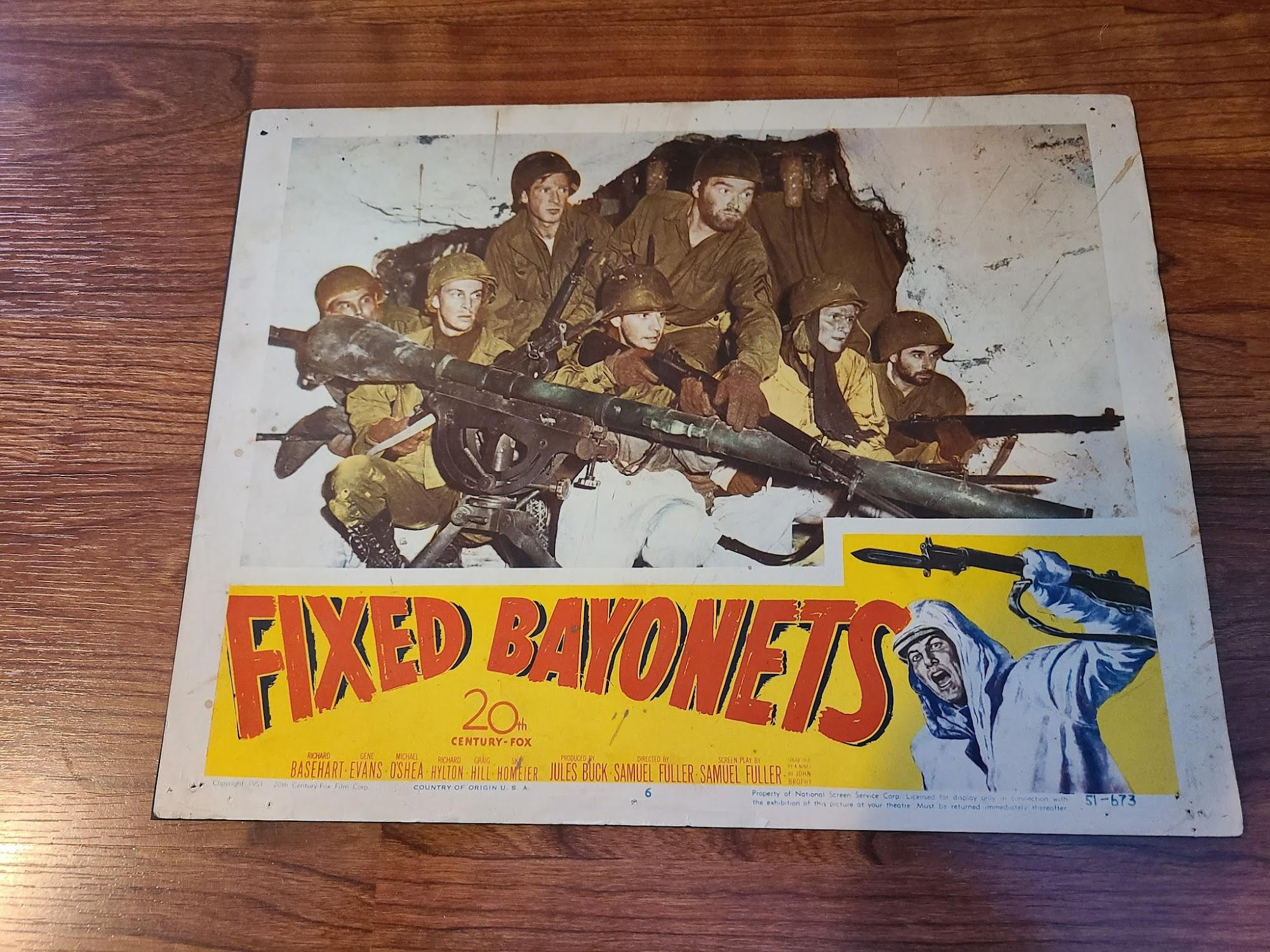 Fixed Bayonets 1951 Military/Aviation Lobby Cards