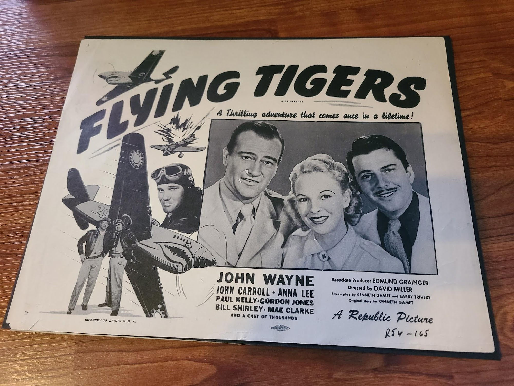 Flying Tigers 1942 Military/Aviation Lobby Cards