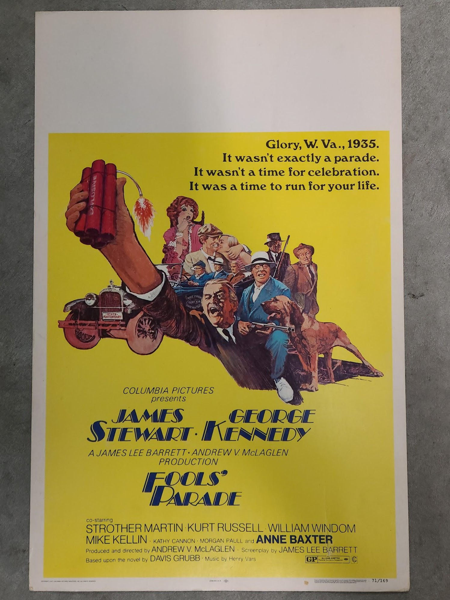Fools' Parade 1971 Window Cards