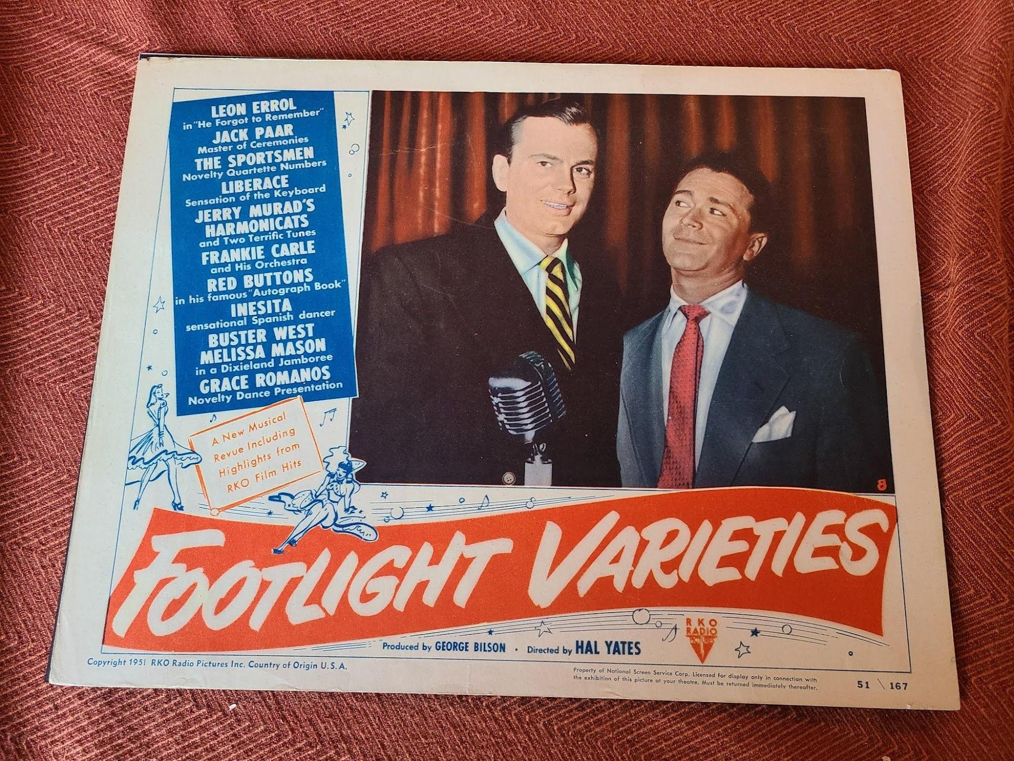 Footlight Varieties 1951 General Lobby Cards