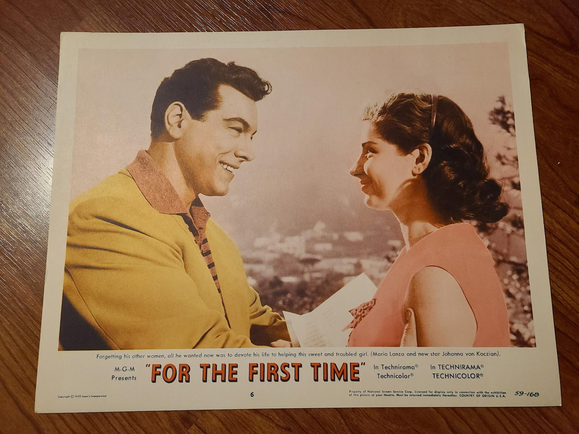 For The First Time 1959 General Lobby Cards