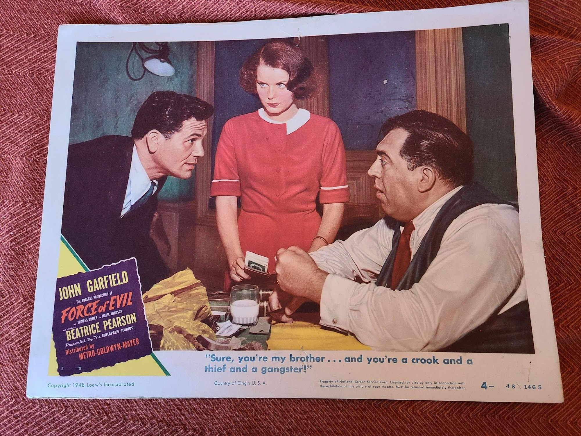 Force Of Evil 1948 General Lobby Cards