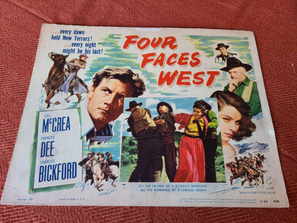 Four Faces West 1948 Western Lobby Cards