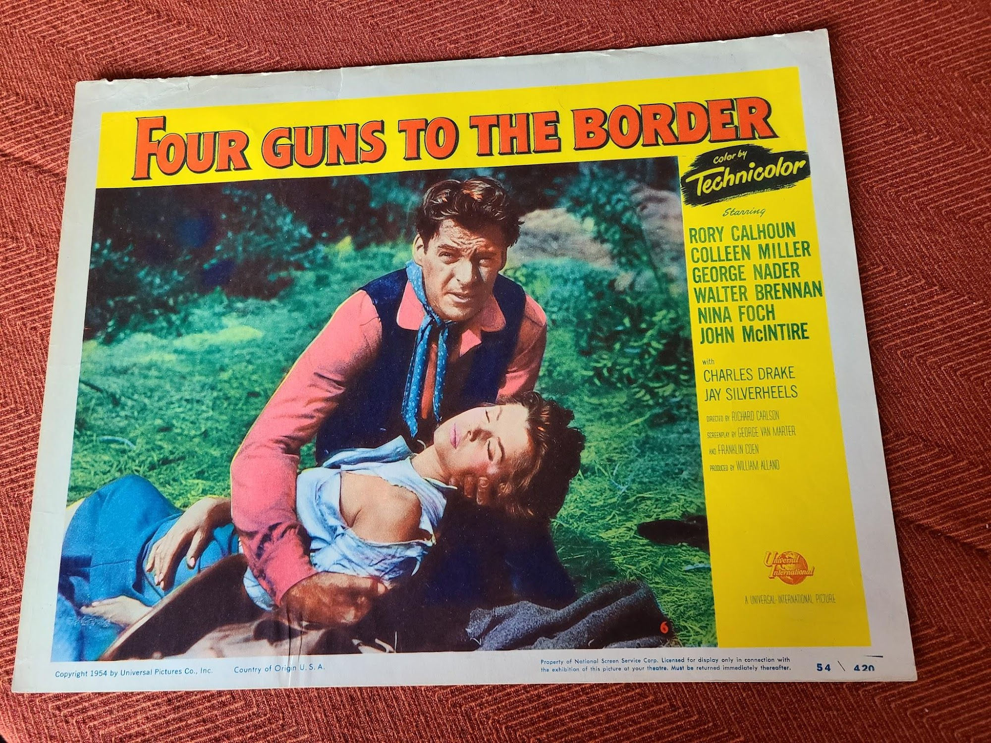 Four Guns To The Border 1954 Western Lobby Cards