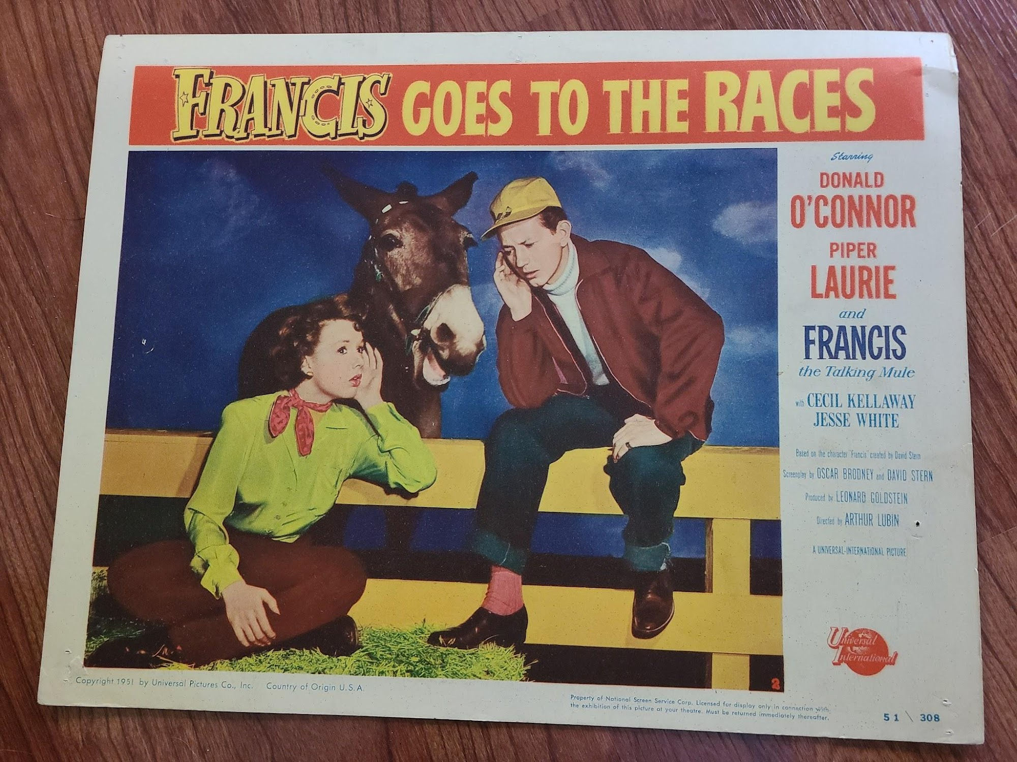 Francis Goes To The Races 1951 General Lobby Cards