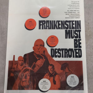 Frankenstein Must Be Destroyed 1970 1 Sheets/US