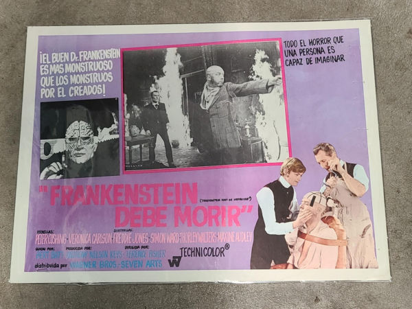 Frankenstein Must Be Destroyed 1970 Mexican Lobby Cards