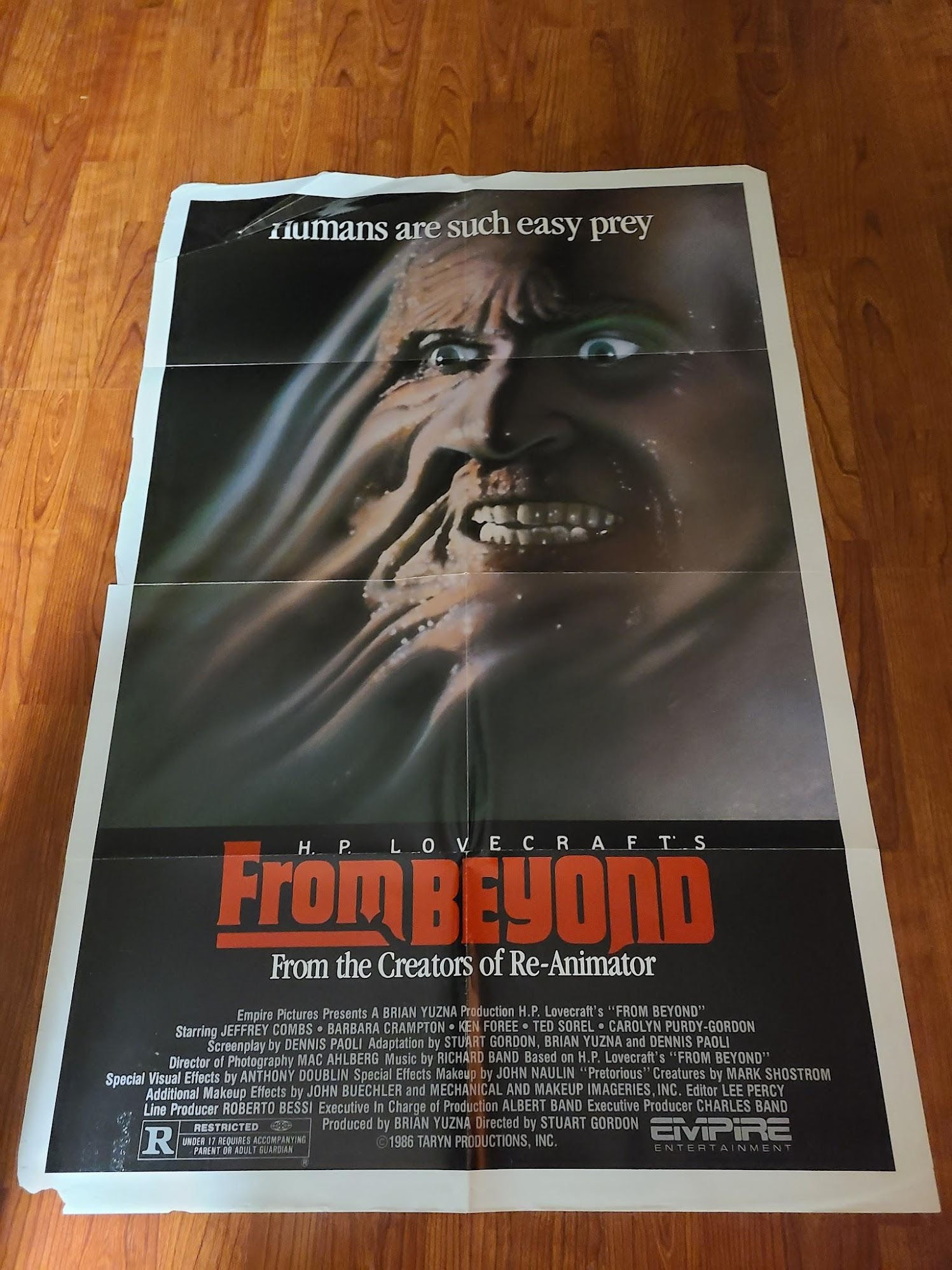 From Beyond 1986 1 Sheets/US
