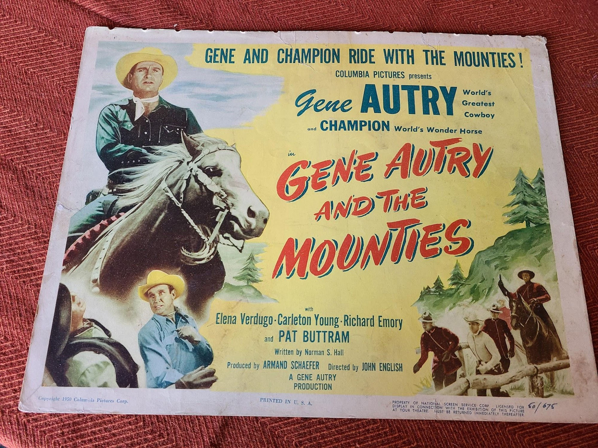 Gene Autry And The Mounties 1950 Western Lobby Cards