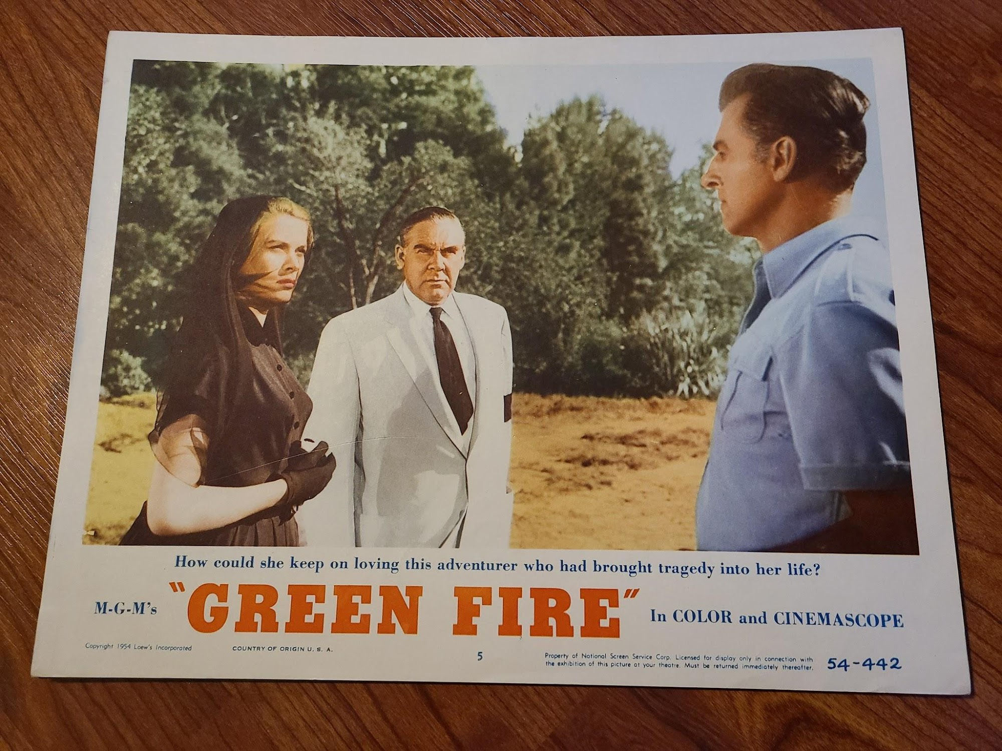 Green Fire 1954 General Lobby Cards