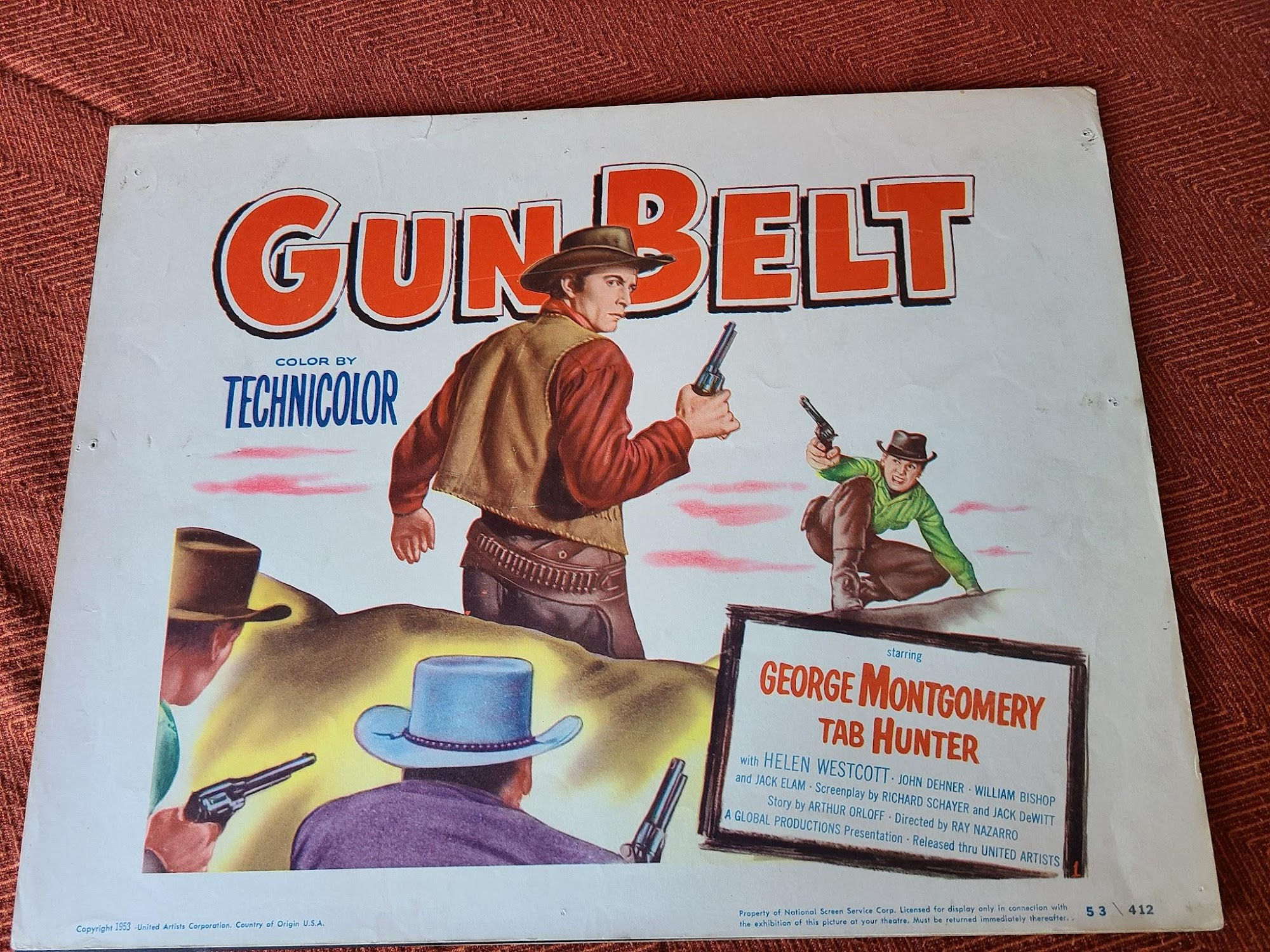 Gun Belt 1953 Western Lobby Cards