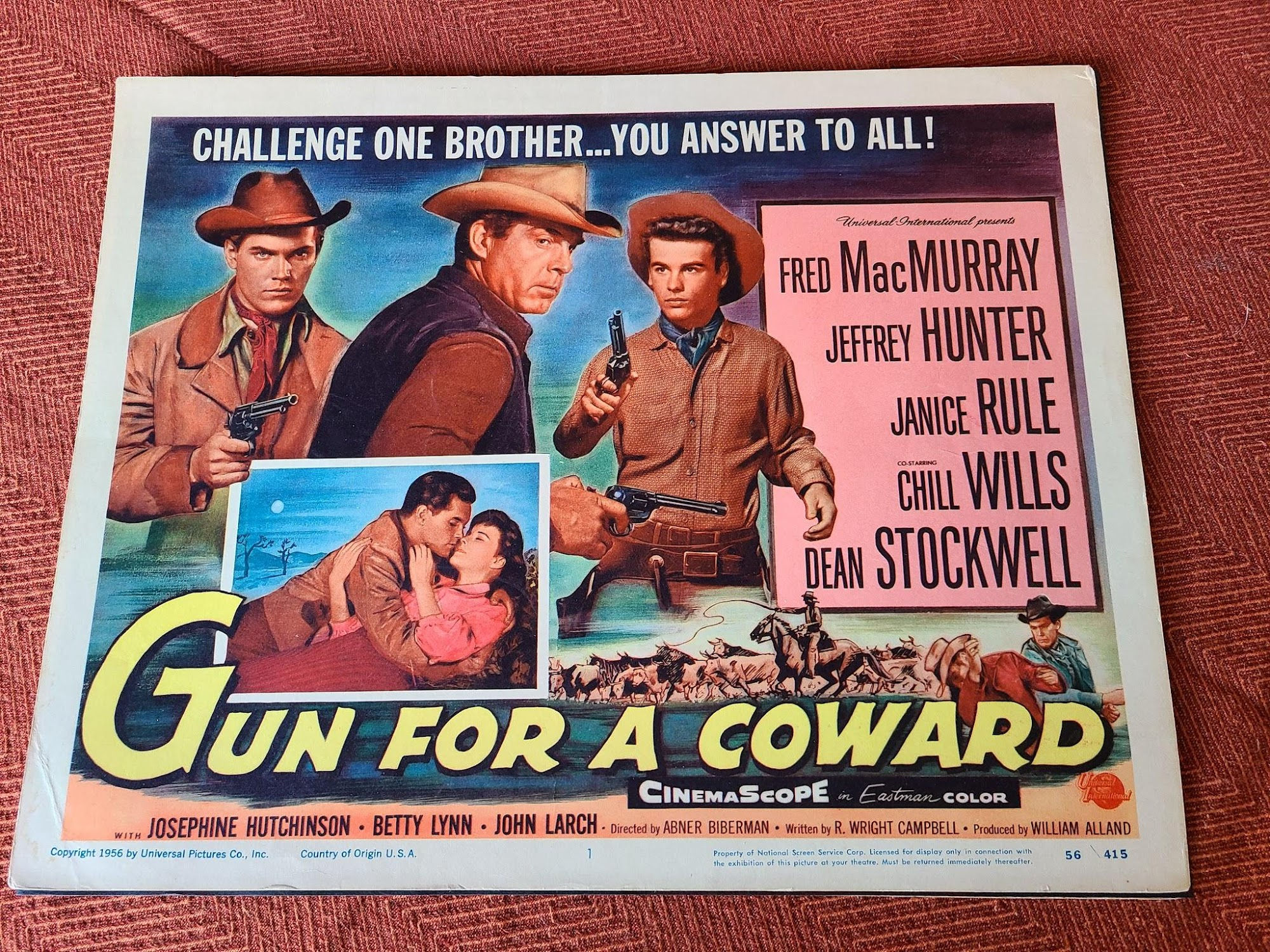 Gun For a Coward 1956 Western Lobby Cards