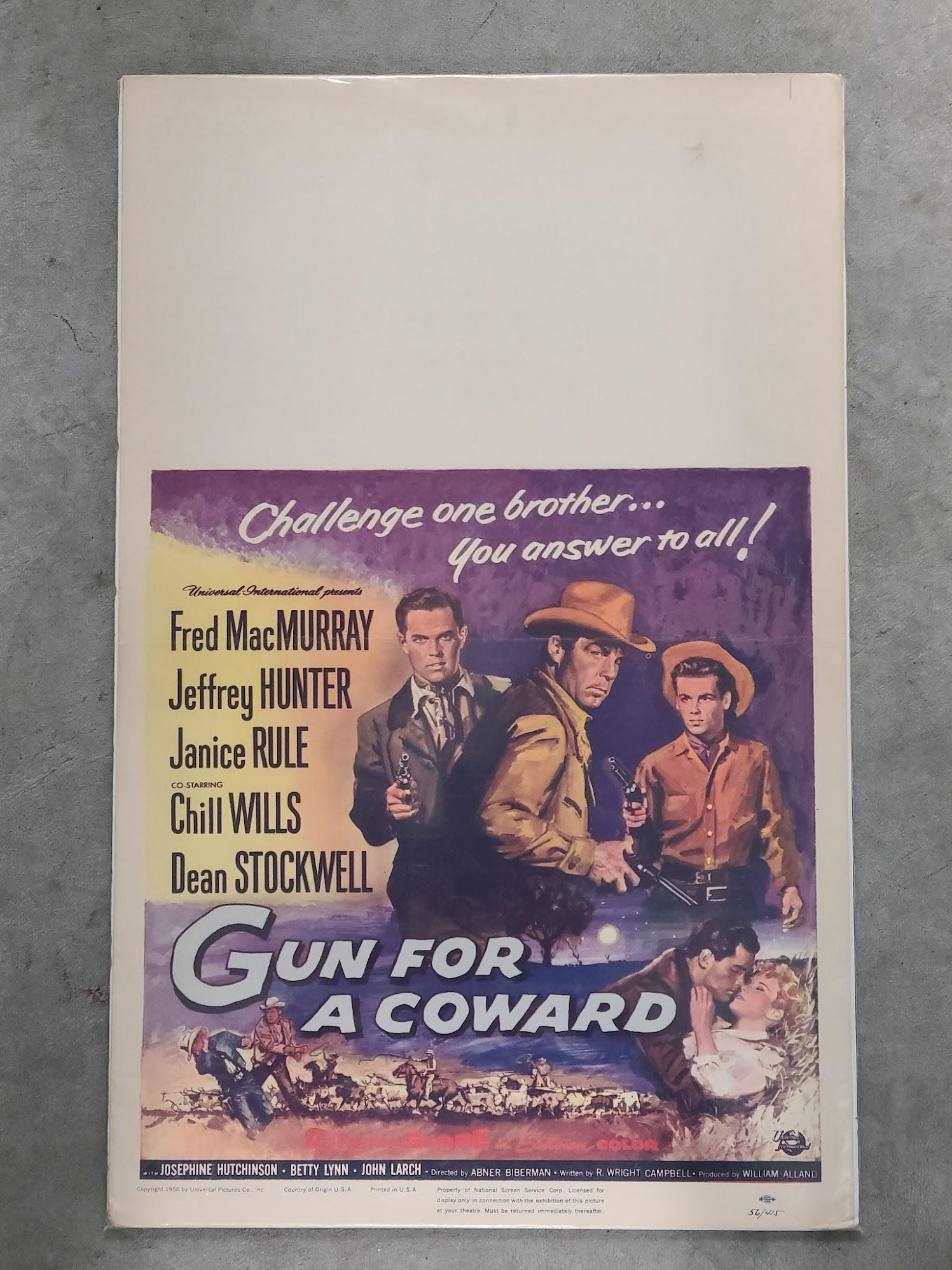 Gun For A Coward 1956 Window Cards