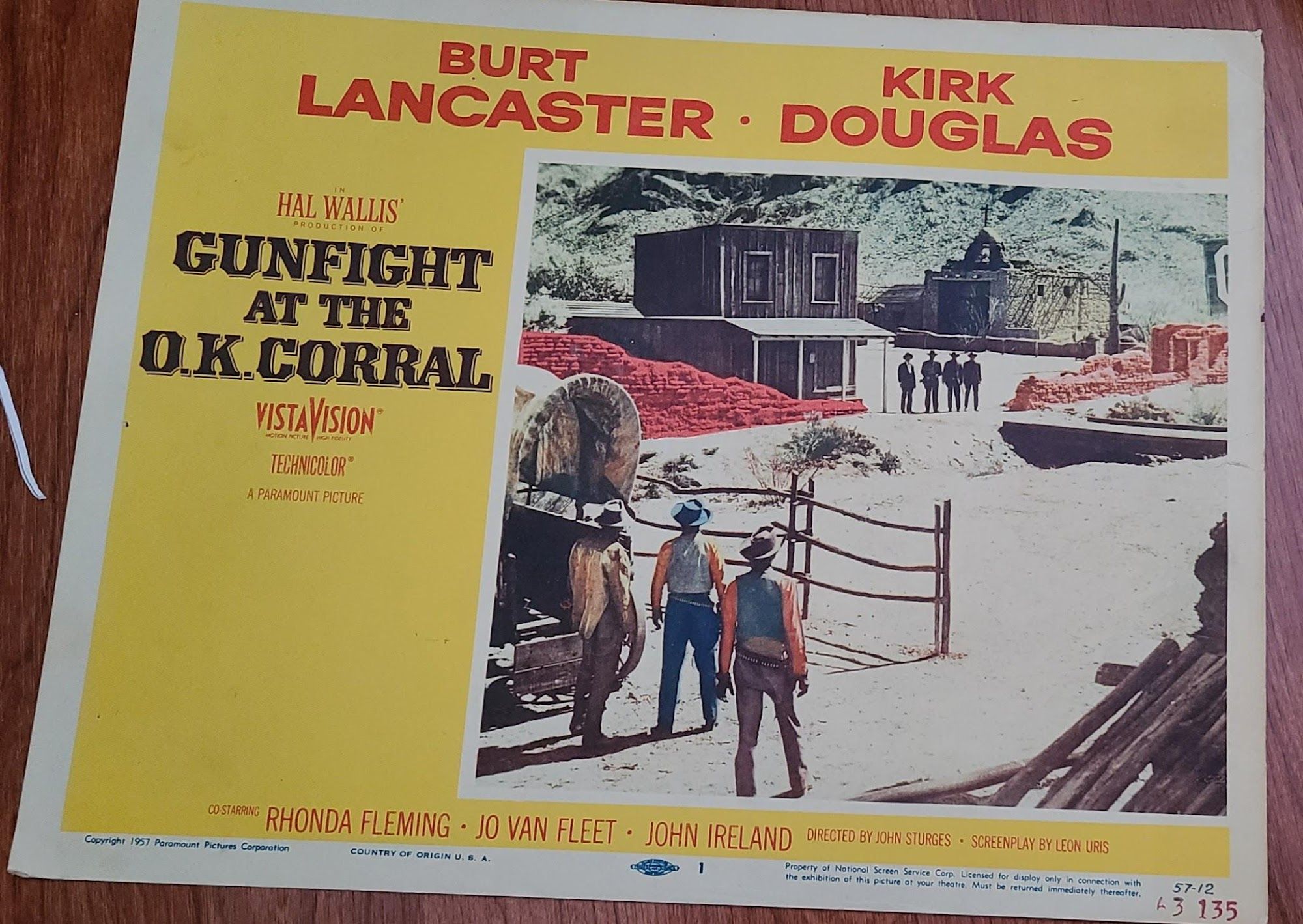 Gunfight At The OK Corral 1957 Western Lobby Cards