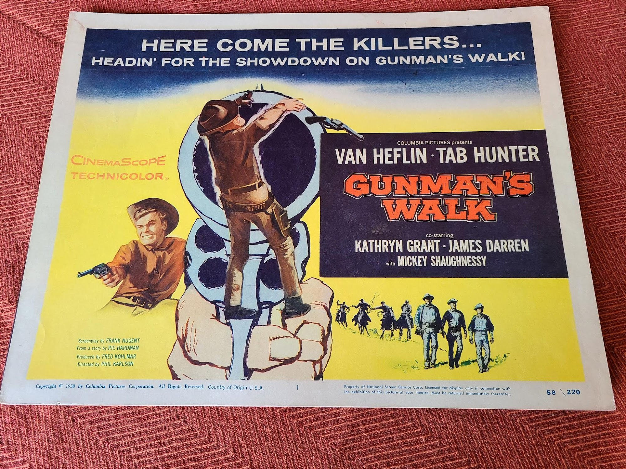 Gunman's Walk 1958 Western Lobby Cards