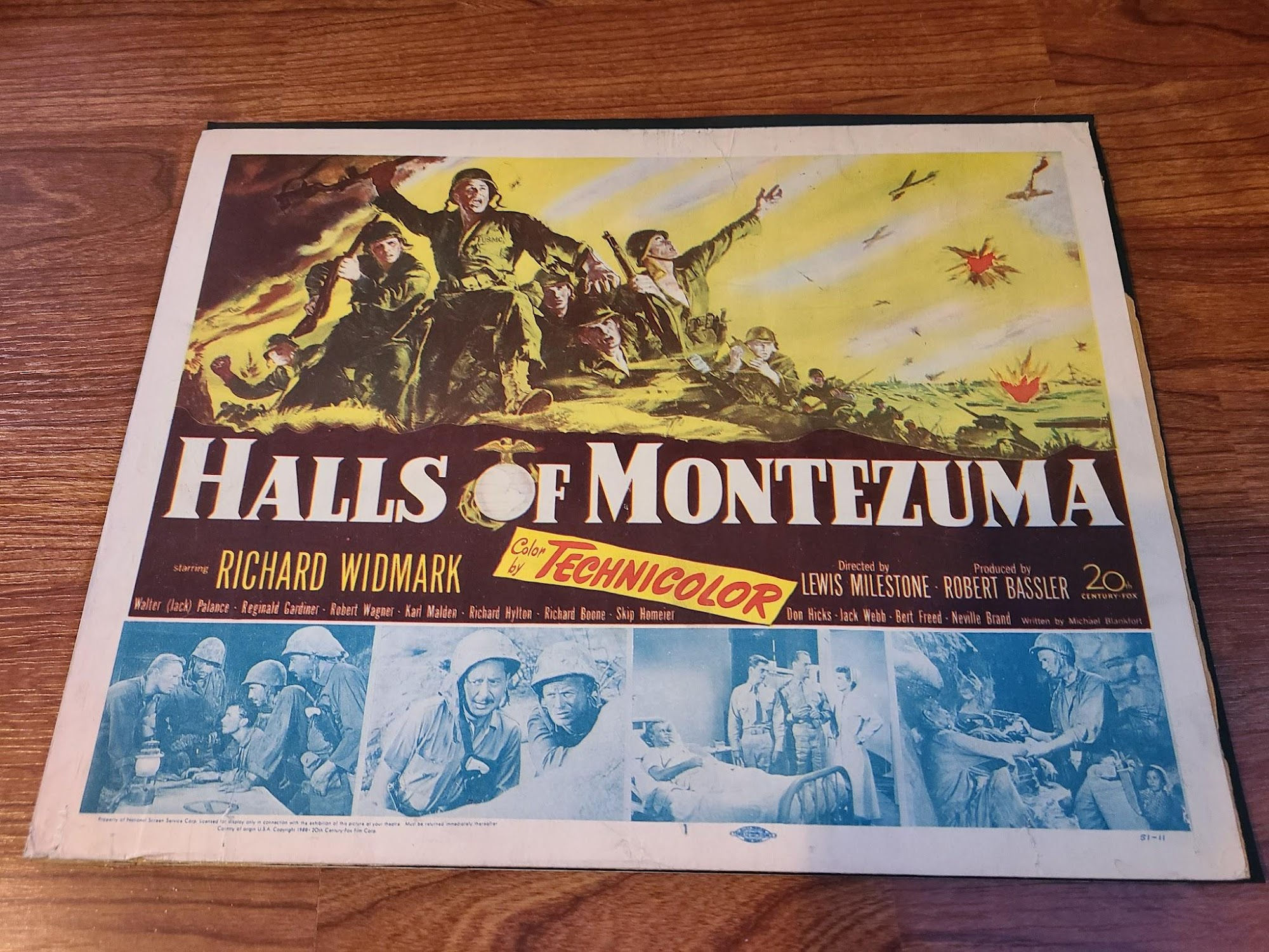 Halls Of Montezuma 1951 Military/Aviation Lobby Cards