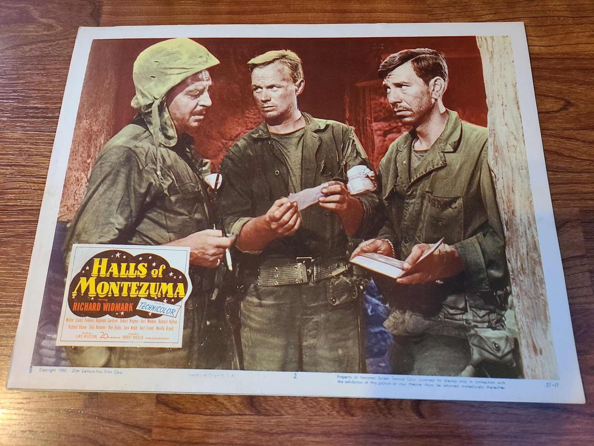 Halls Of Montezuma 1951 Military/Aviation Lobby Cards