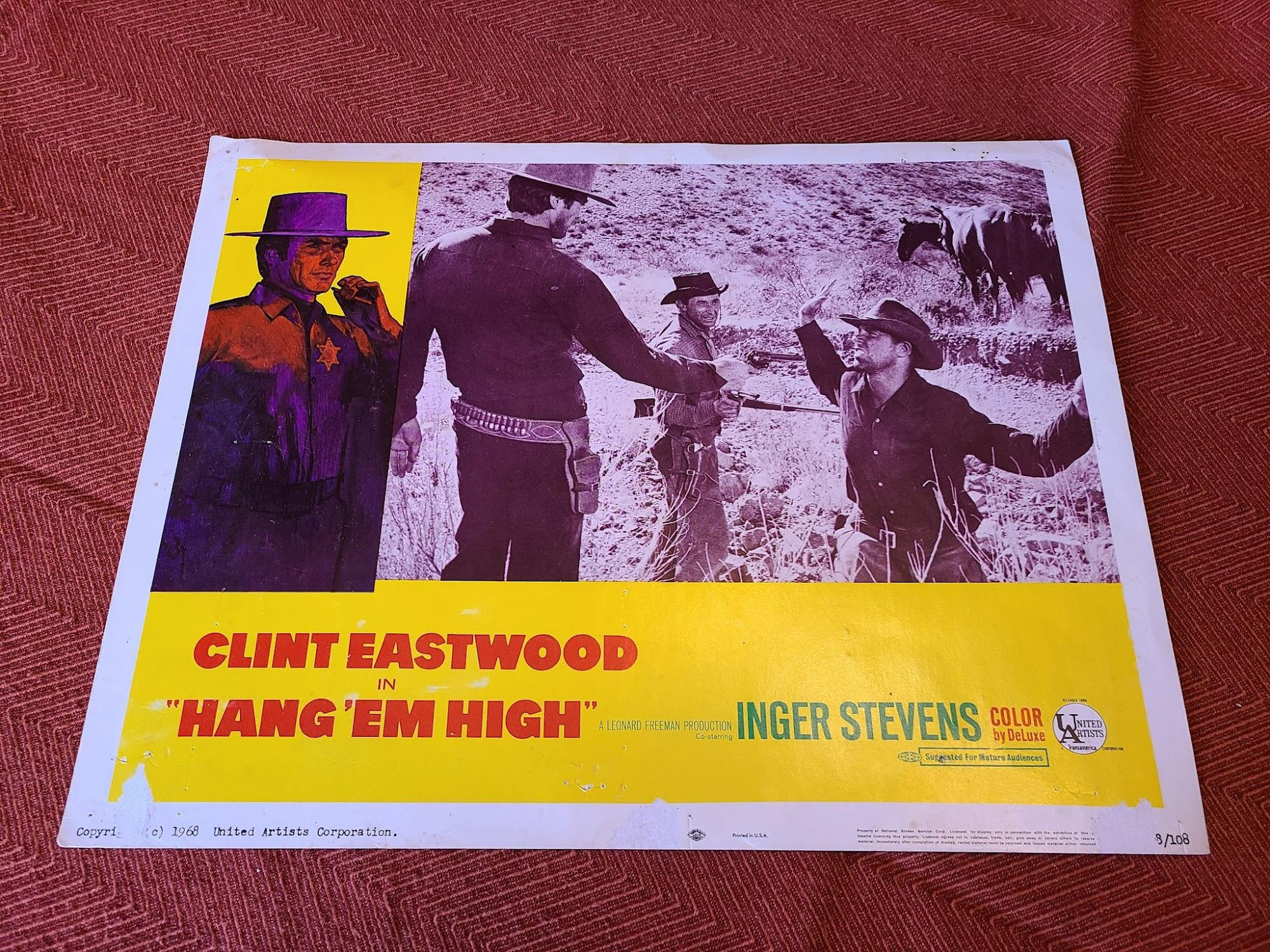 Hang 'Em High 1968 Western Lobby Cards