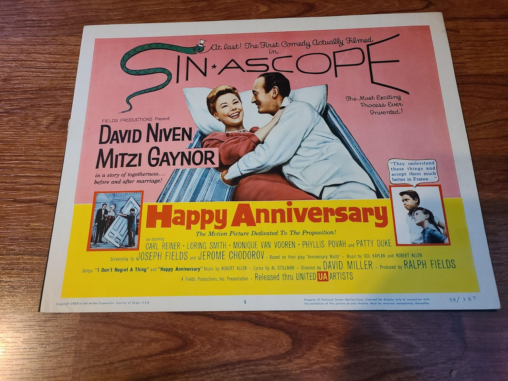 Happy Anniversary 1959 Title Cards