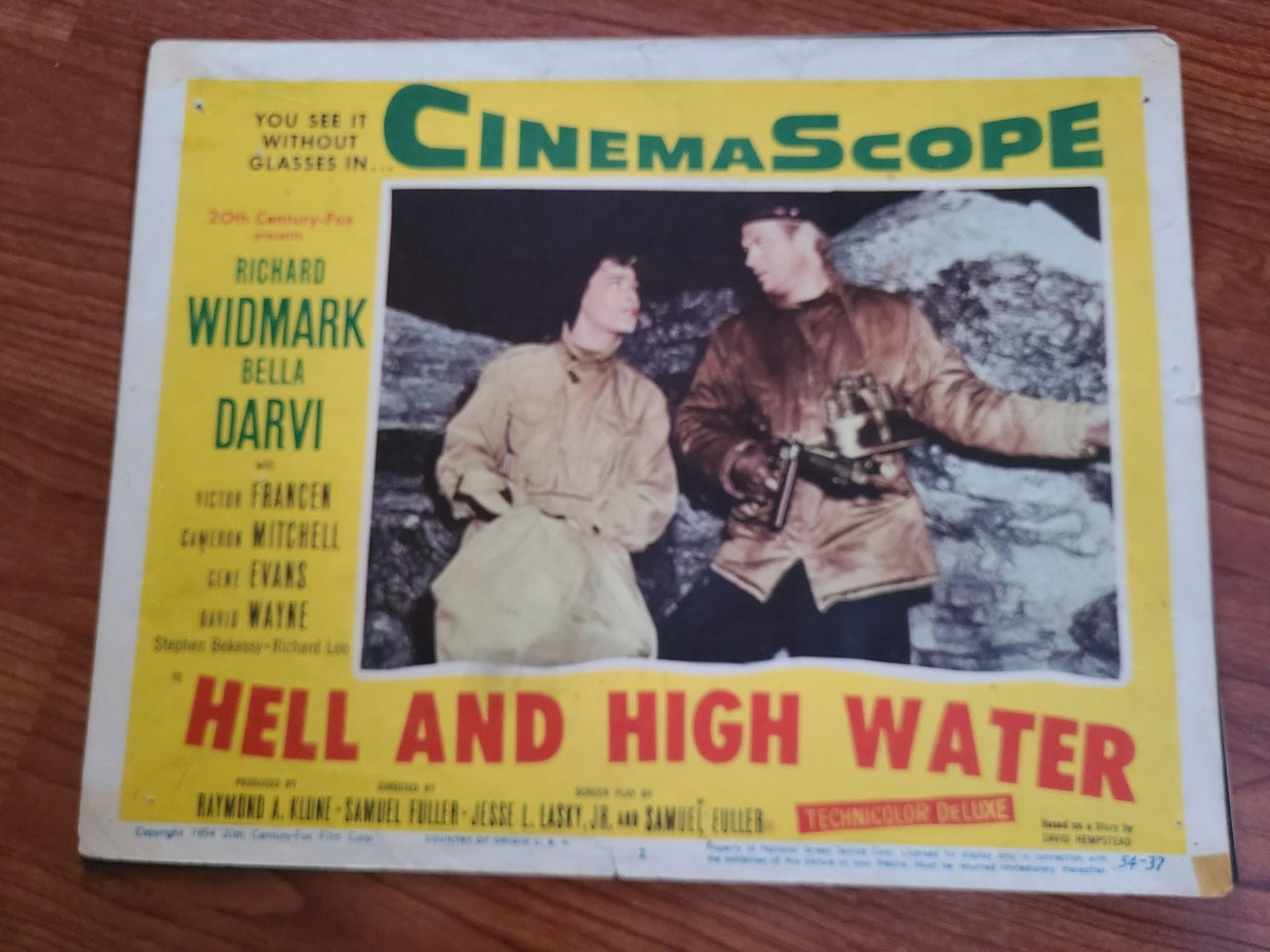 Hell And High Water 1954 General Lobby Cards