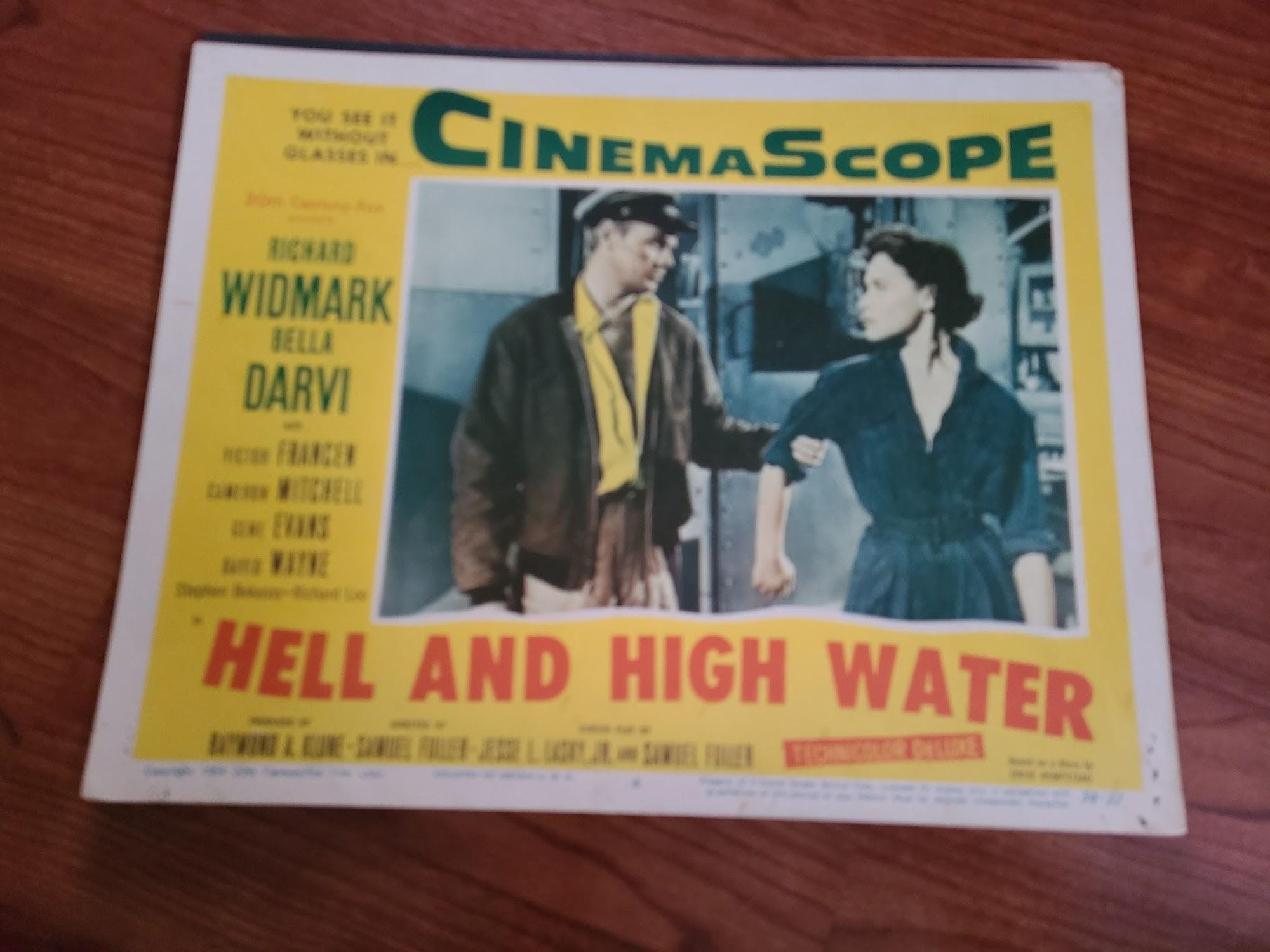 Hell And High Water 1954 General Lobby Cards
