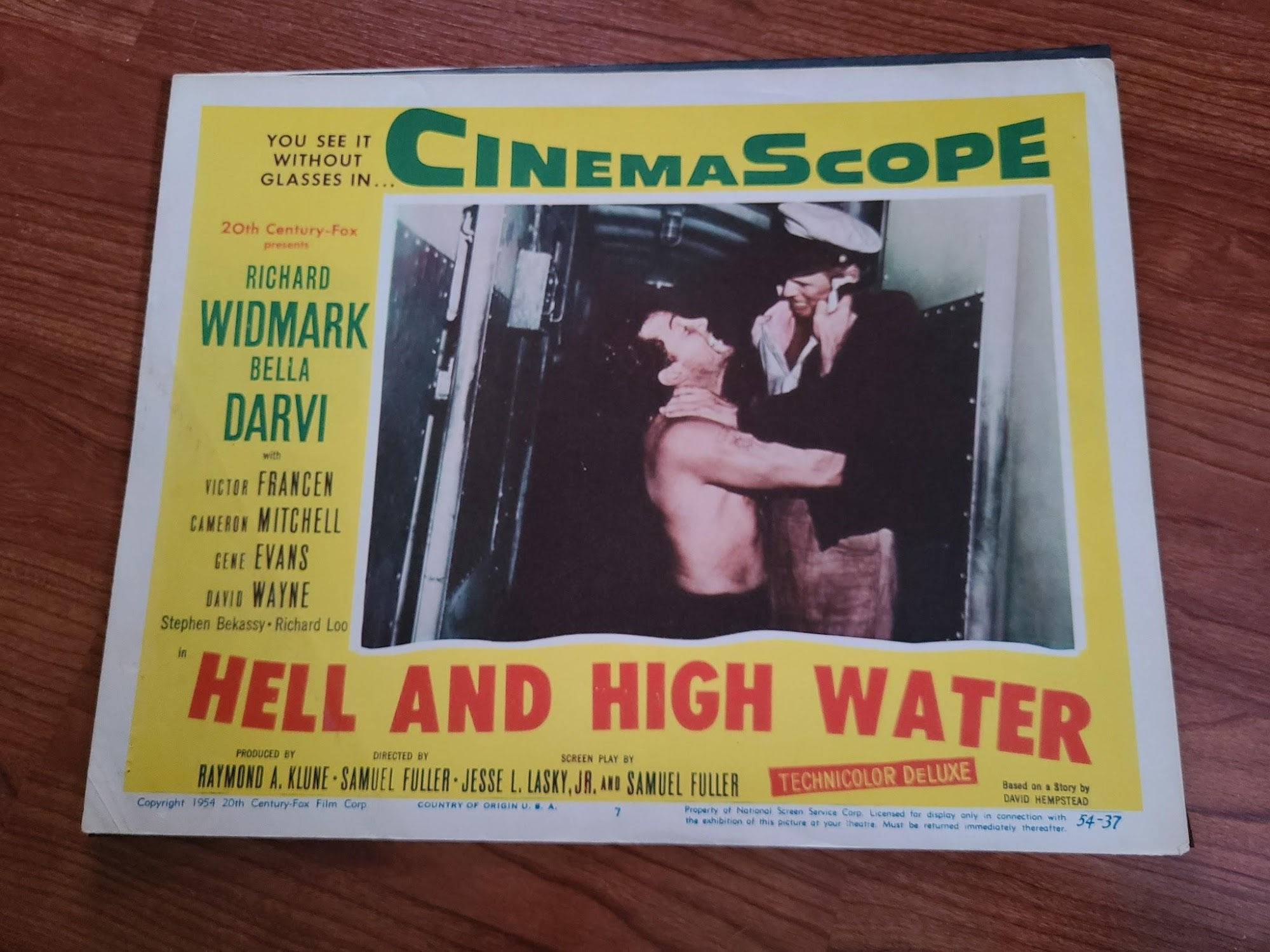 Hell And High Water 1954 General Lobby Cards