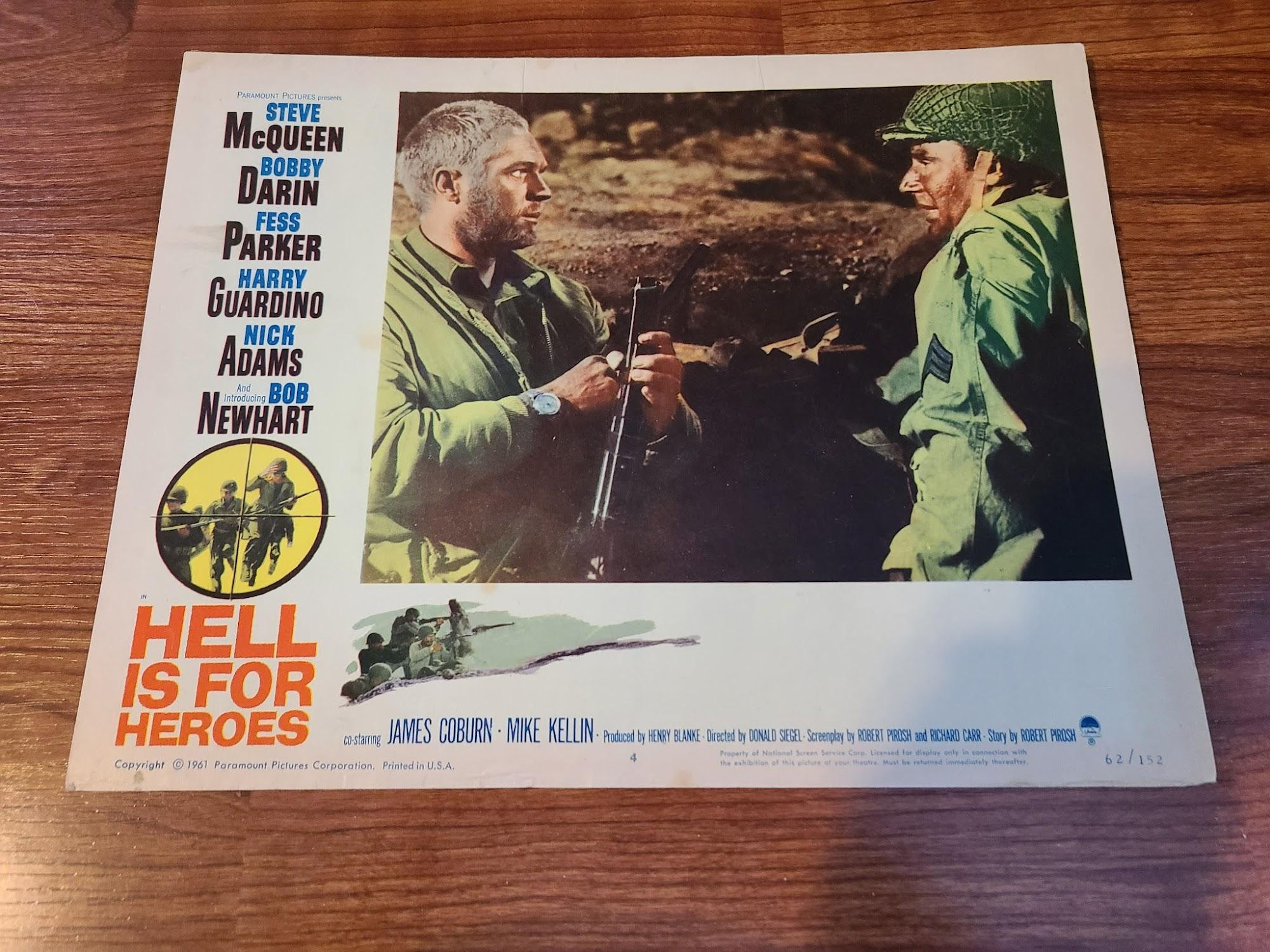 Hell Is For Heroes 1962 Military/Aviation Lobby Cards