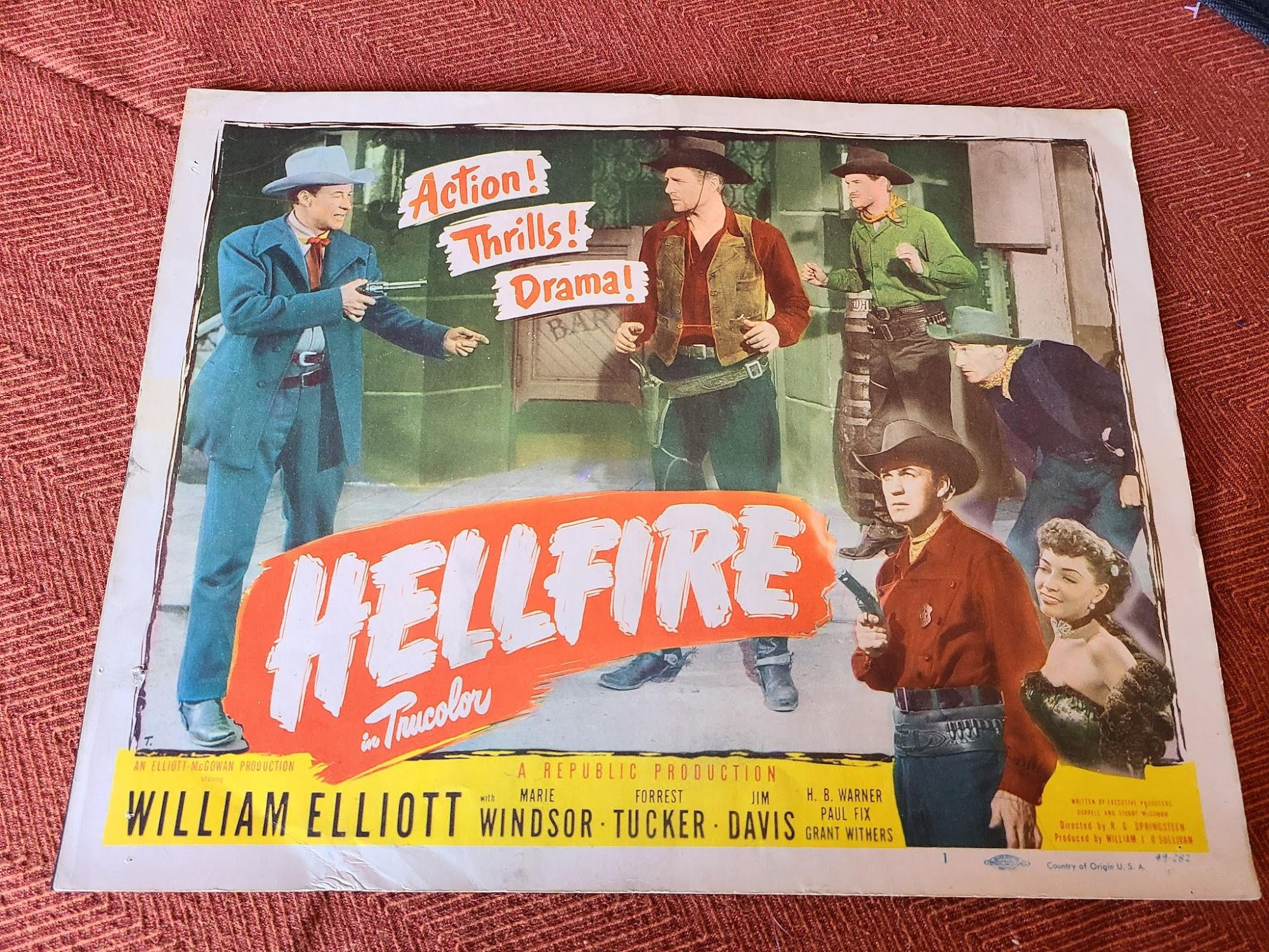 Hellfire 1949 Western Lobby Cards