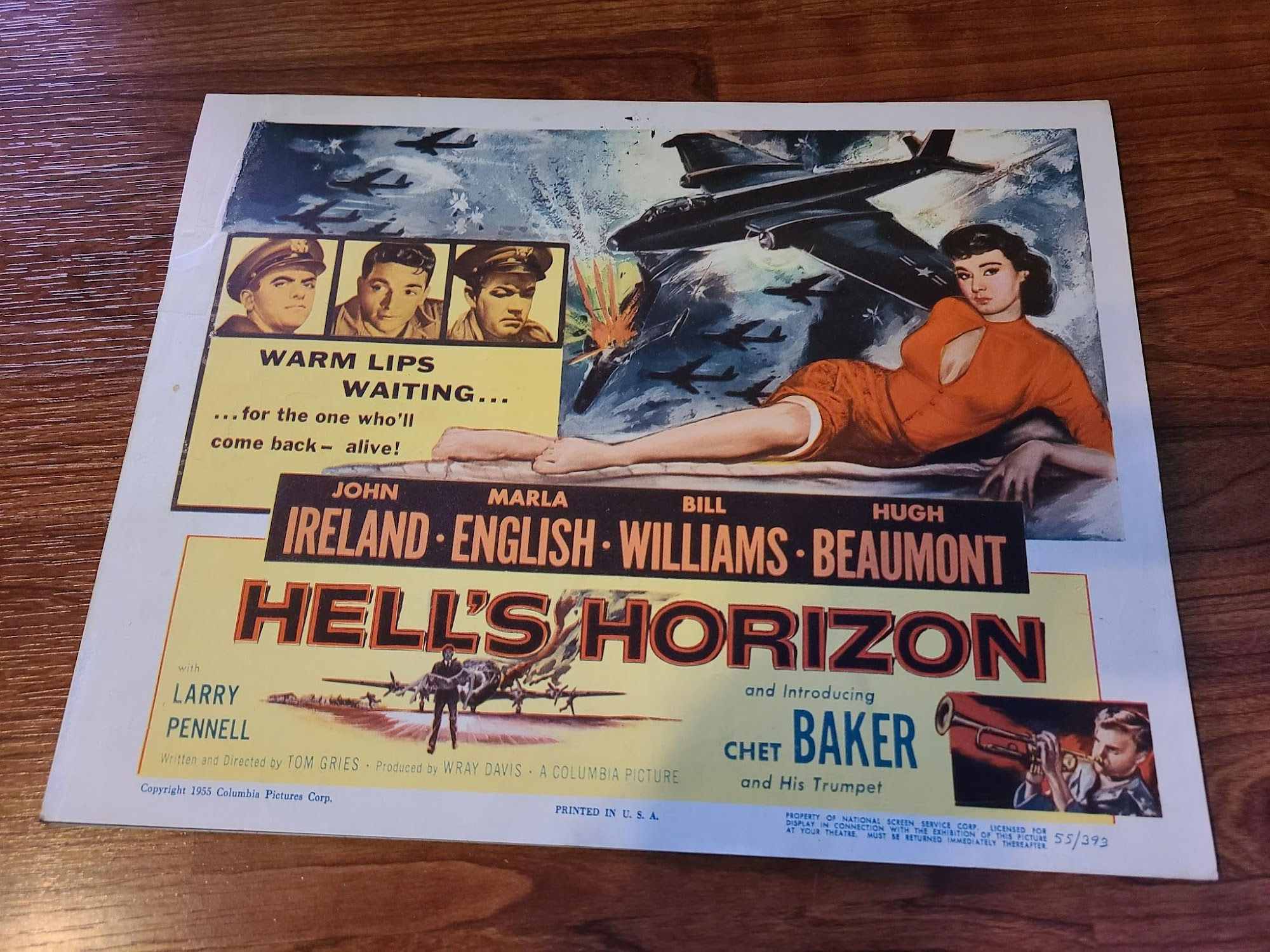 Hell's Horizon 1955 Military/Aviation Lobby Cards