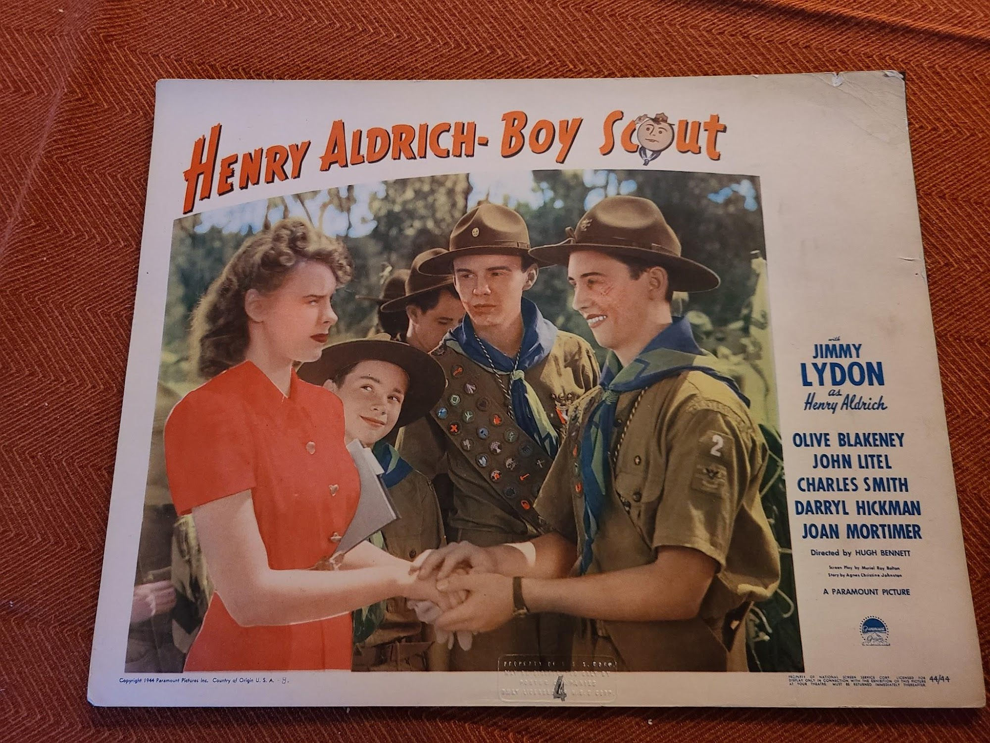 Henry Aldrich- Boy Scout 1944 General Lobby Cards