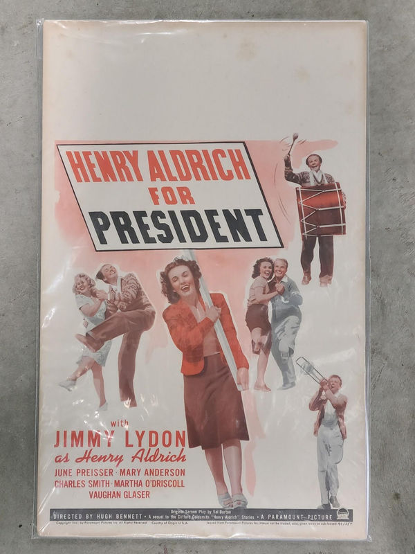 Henry Aldrich For President 1941 Window Cards