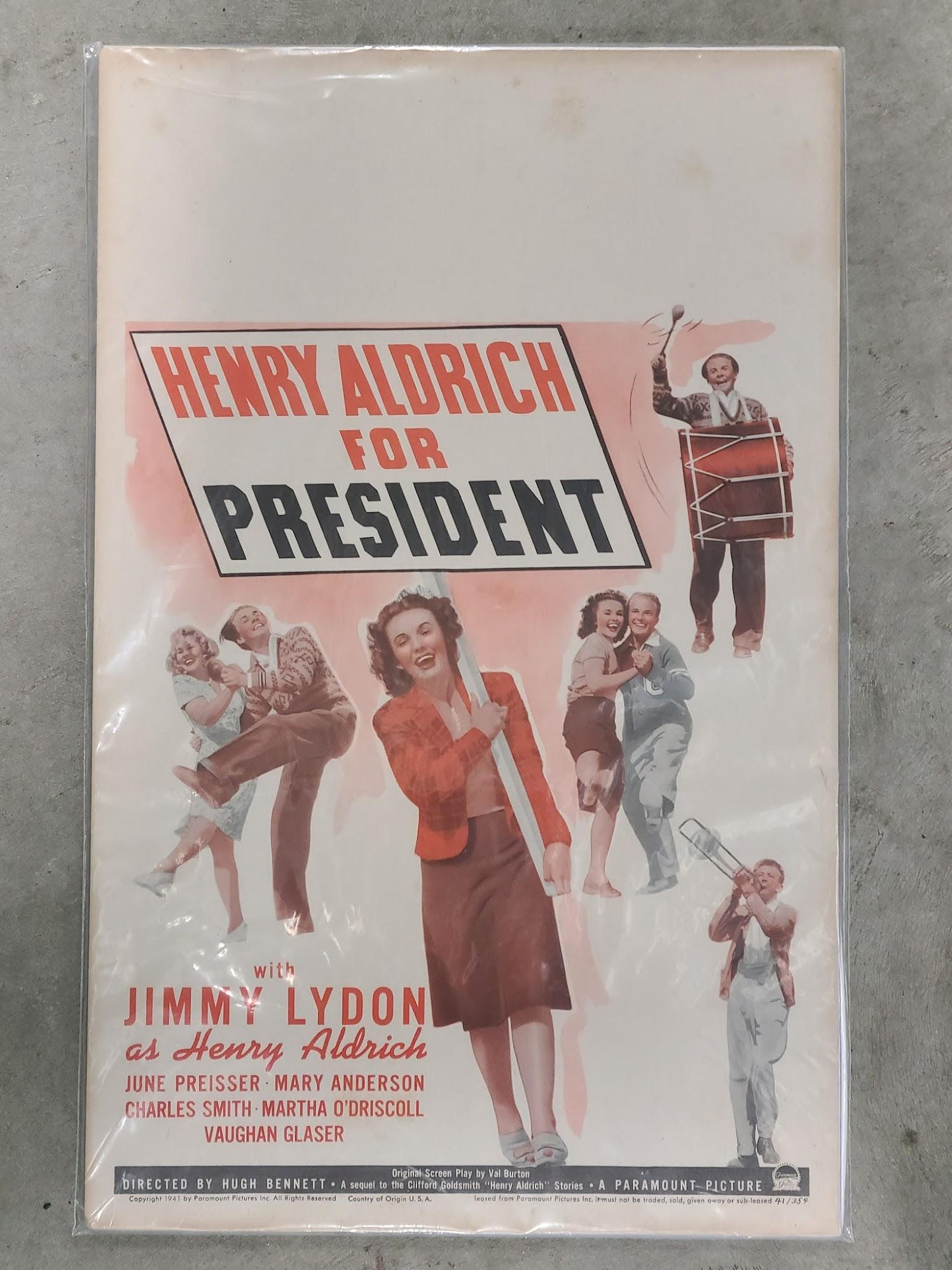 Henry Aldrich For President 1941 Window Cards