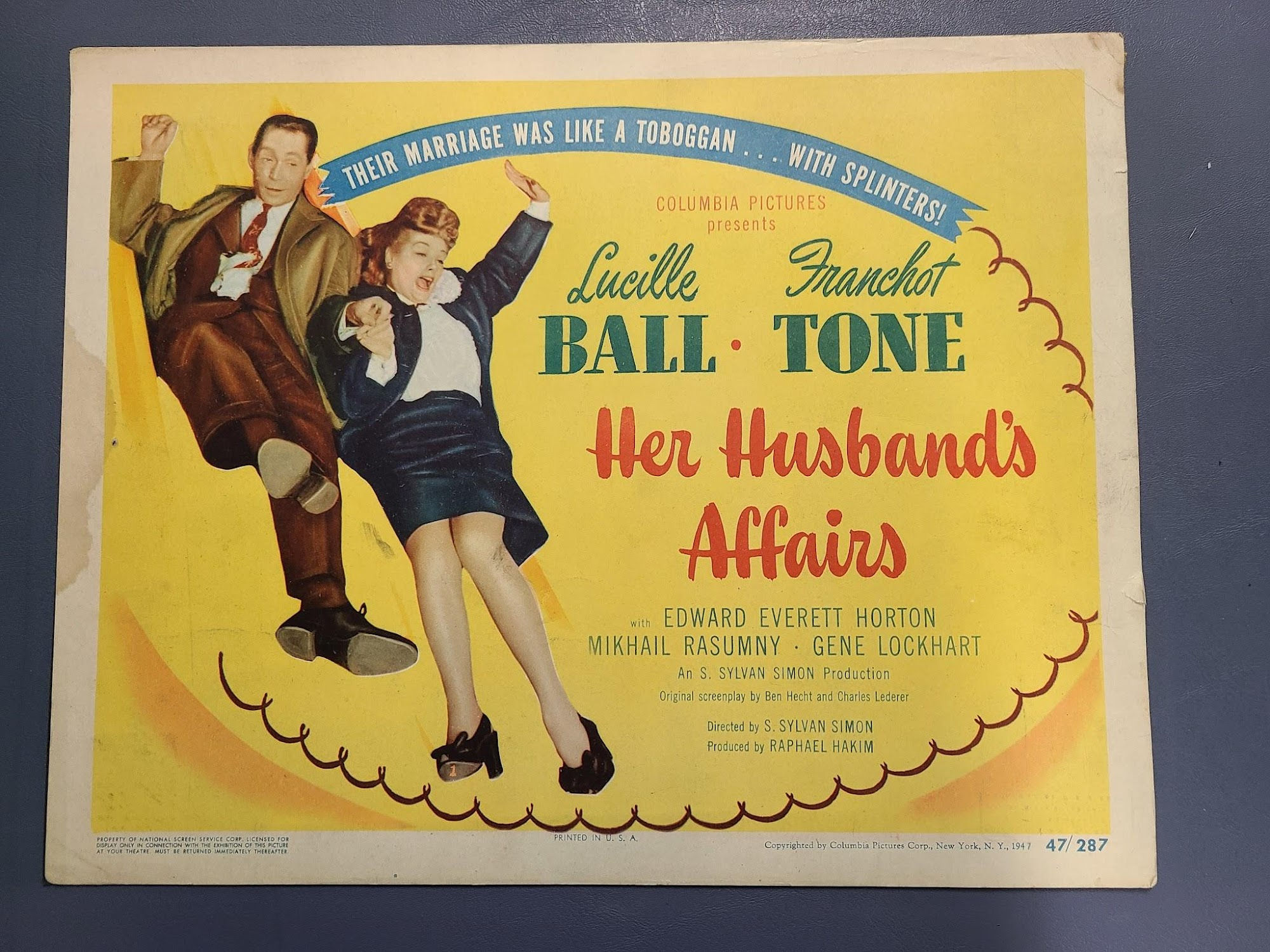 Her Husband's Affair 1947 Title Cards