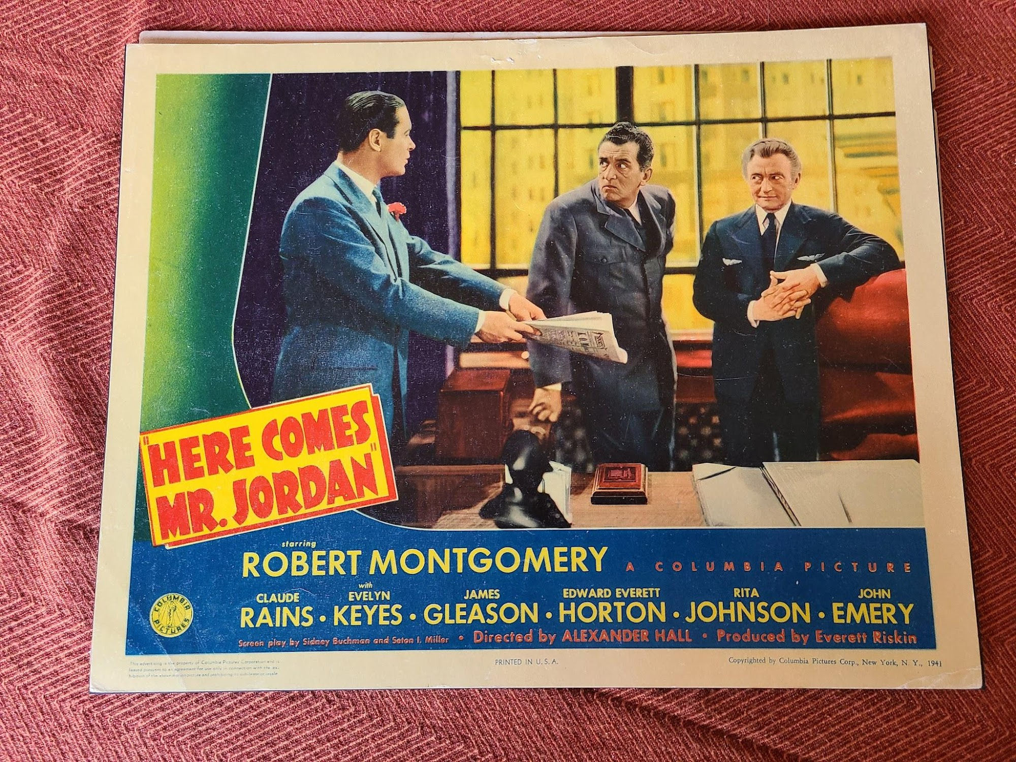 Here Comes Mr. Jordan 1941 General Lobby Cards