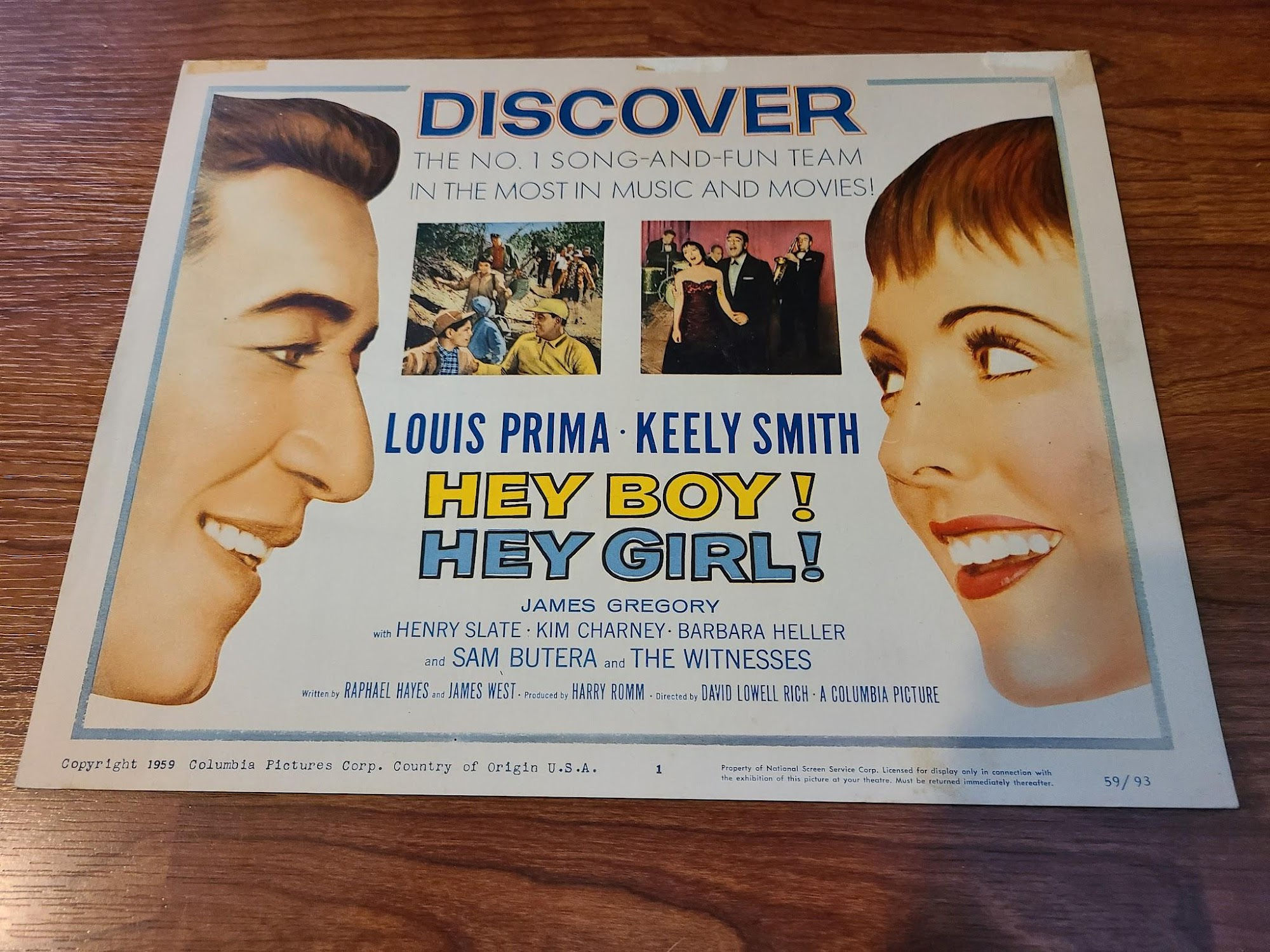 Hey Boy! Hey Girl! 1959 Title Cards