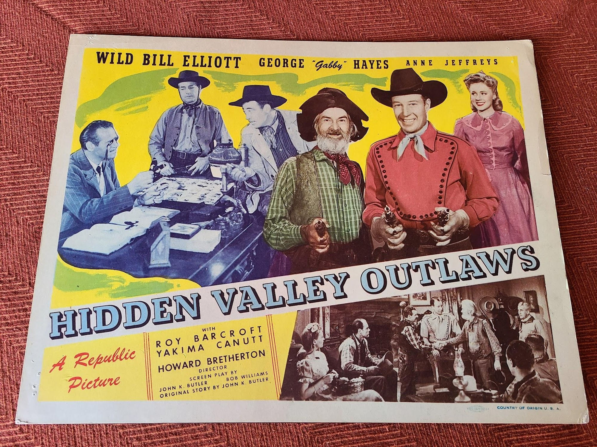 Hidden Valley Outlaws 1944 Western Lobby Cards