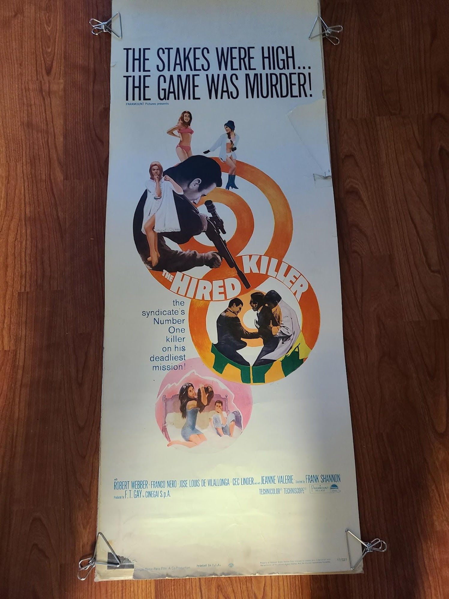 Hired Killer 1967 Inserts