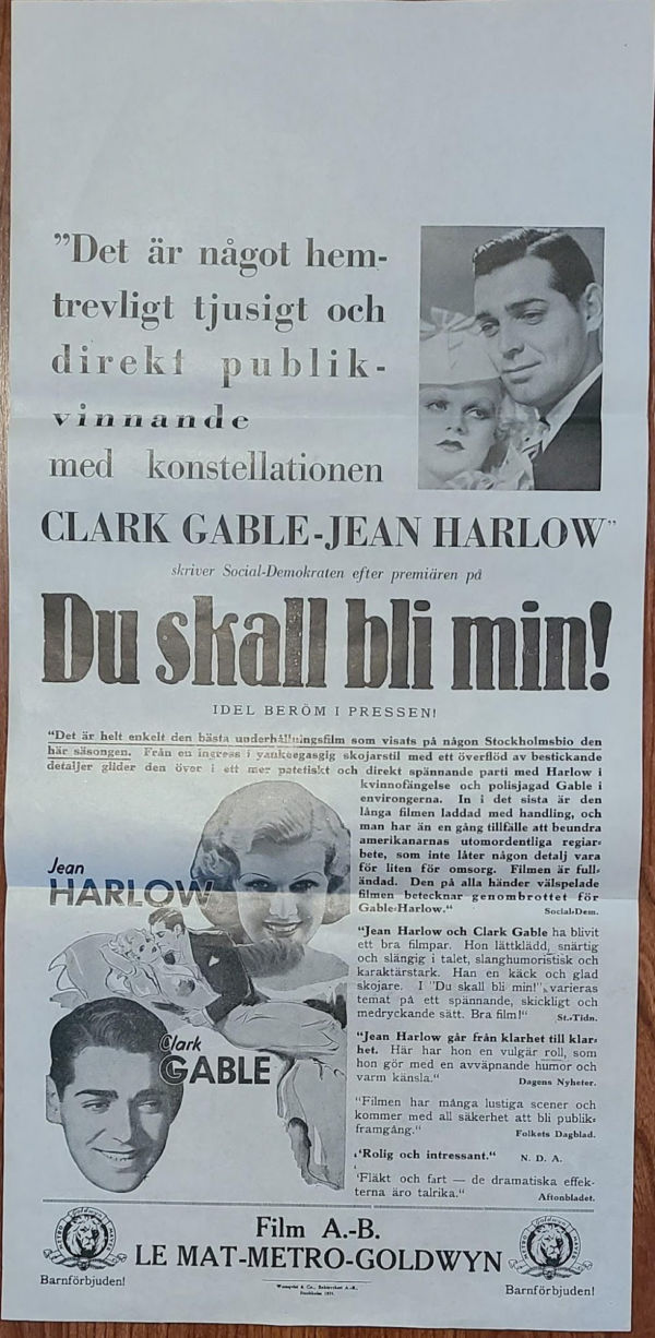 Hold Your Man 1933 Swedish Slope