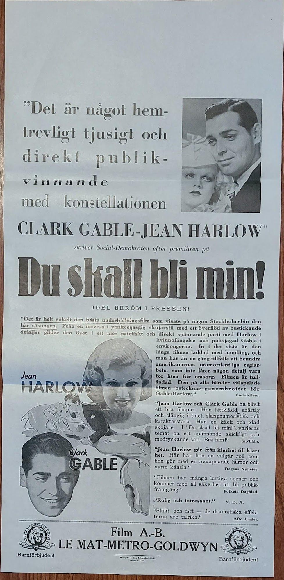 Hold Your Man 1933 Swedish Slope
