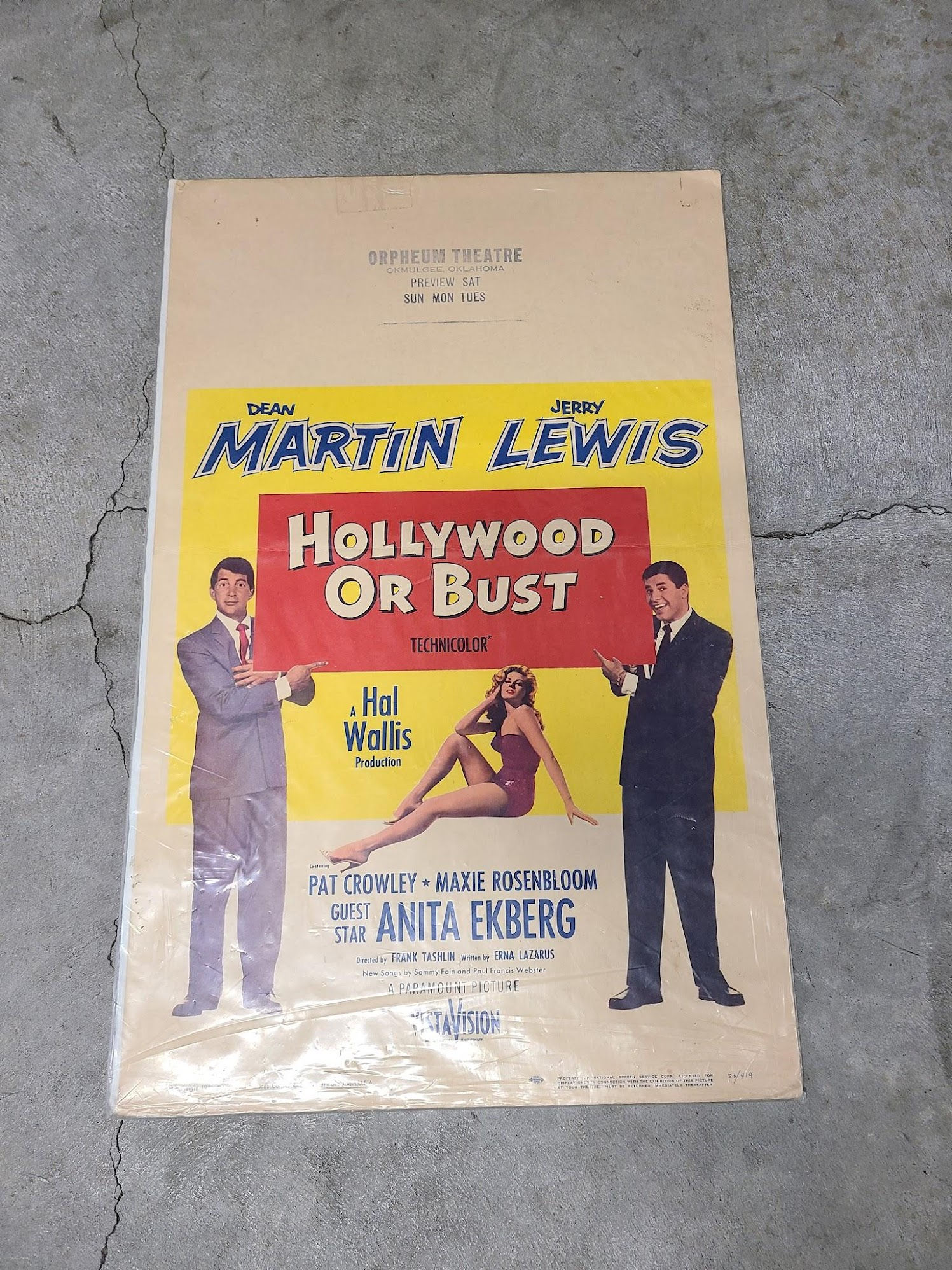 Hollywood or Bust 1956 Window Cards