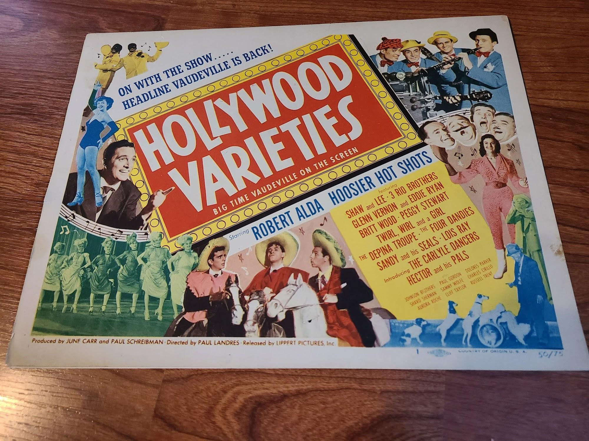 Hollywood Varieties 1950 Title Cards