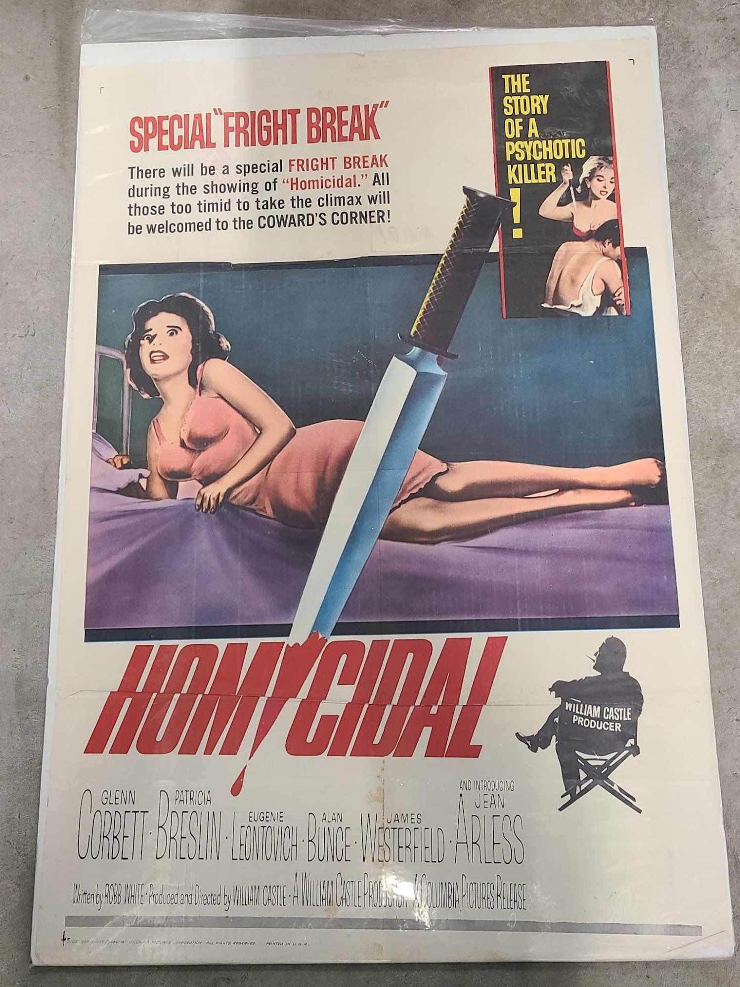 Homicidal 1961 1 Sheets/US