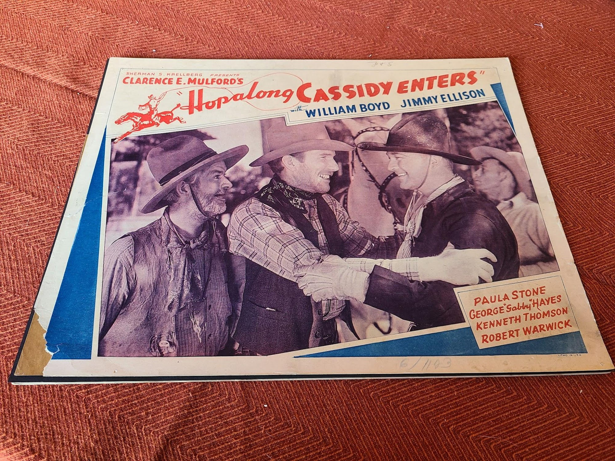 Hopalong Cassidy Enters 1935 Western Lobby Cards