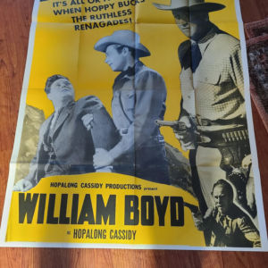 Hopalong Cassidy 1940's UK/US 30x40
